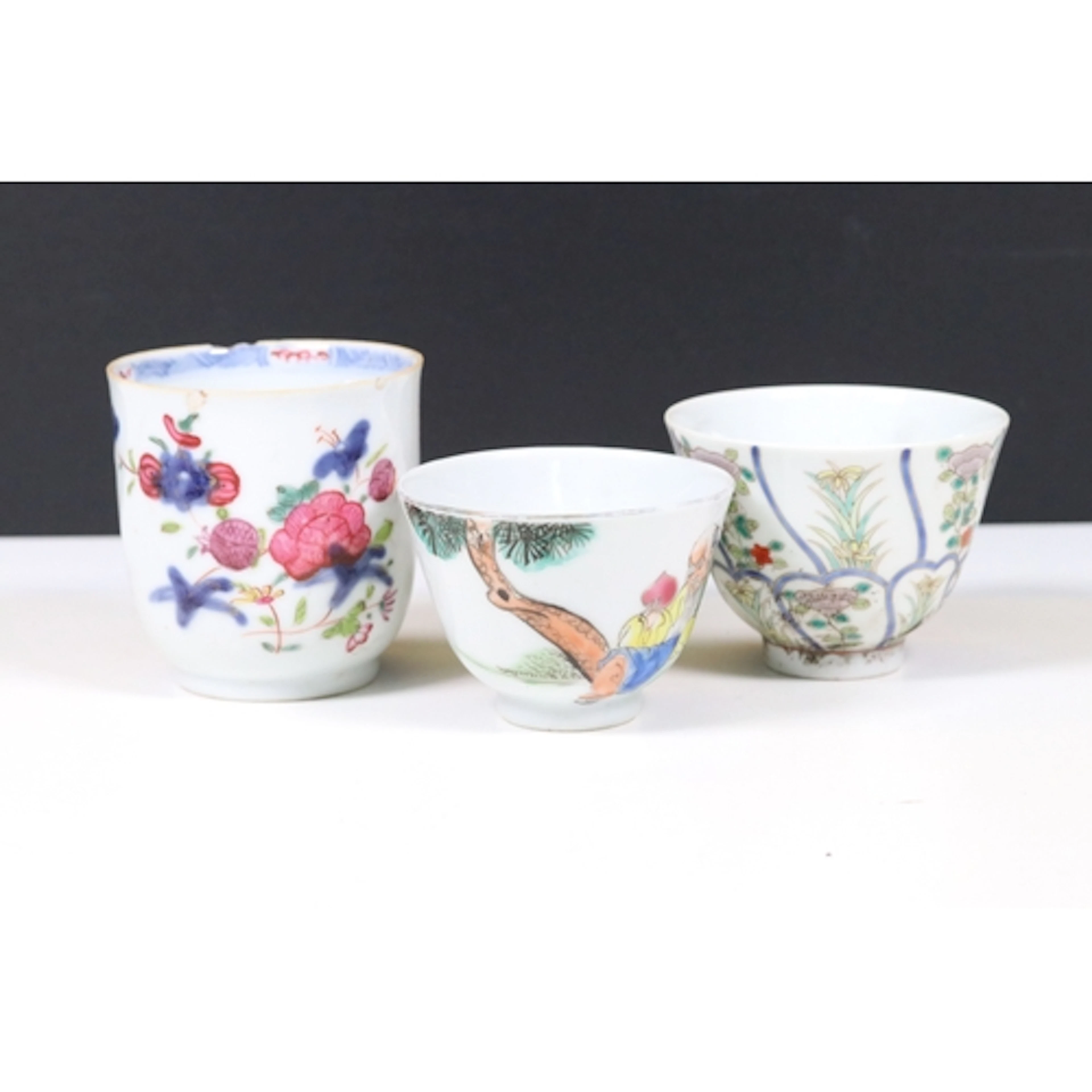 Early 20th century Chinese porcelain famille verte tea bowl,...