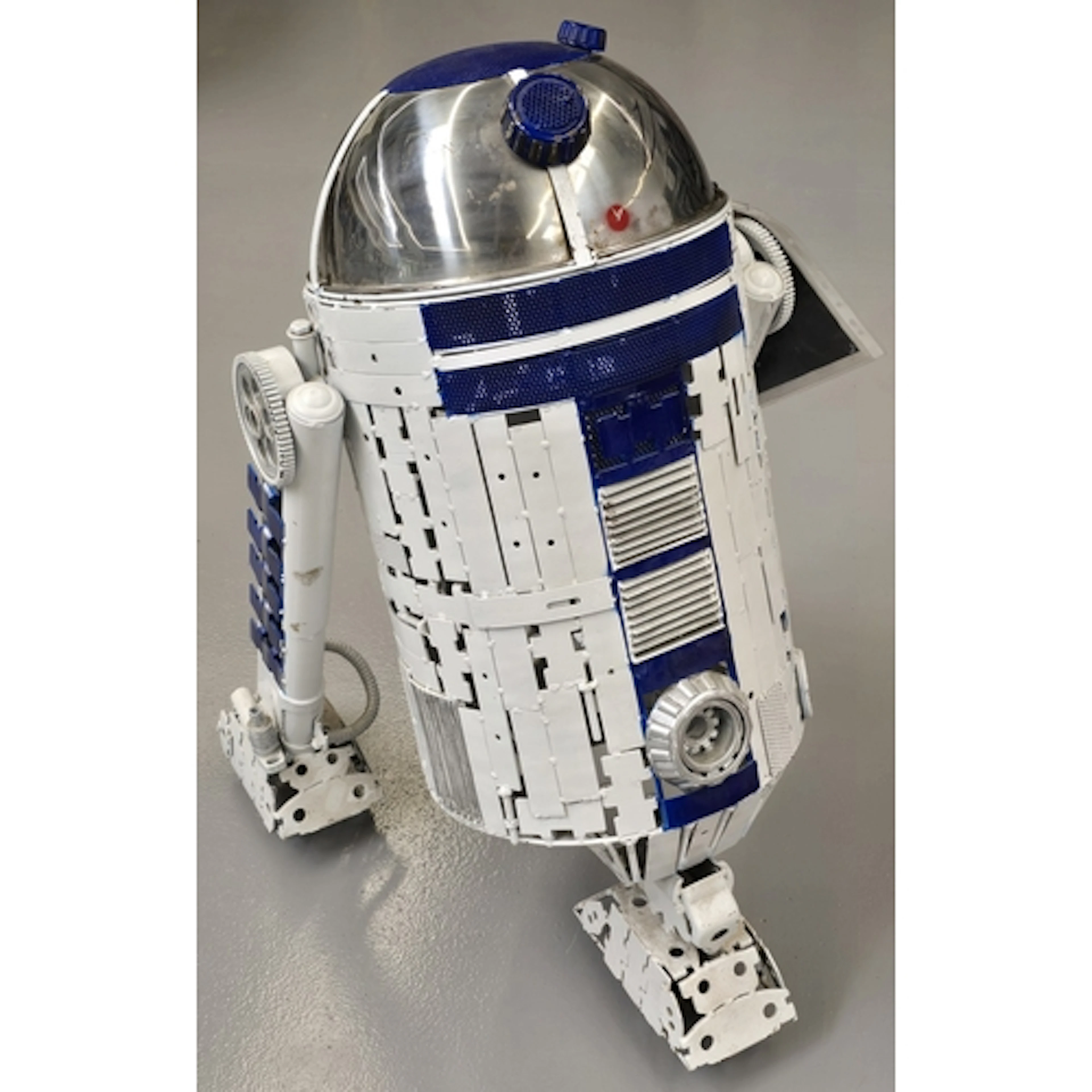 Scratch built Star Wars life size R2-D2 model signed by R2-D...