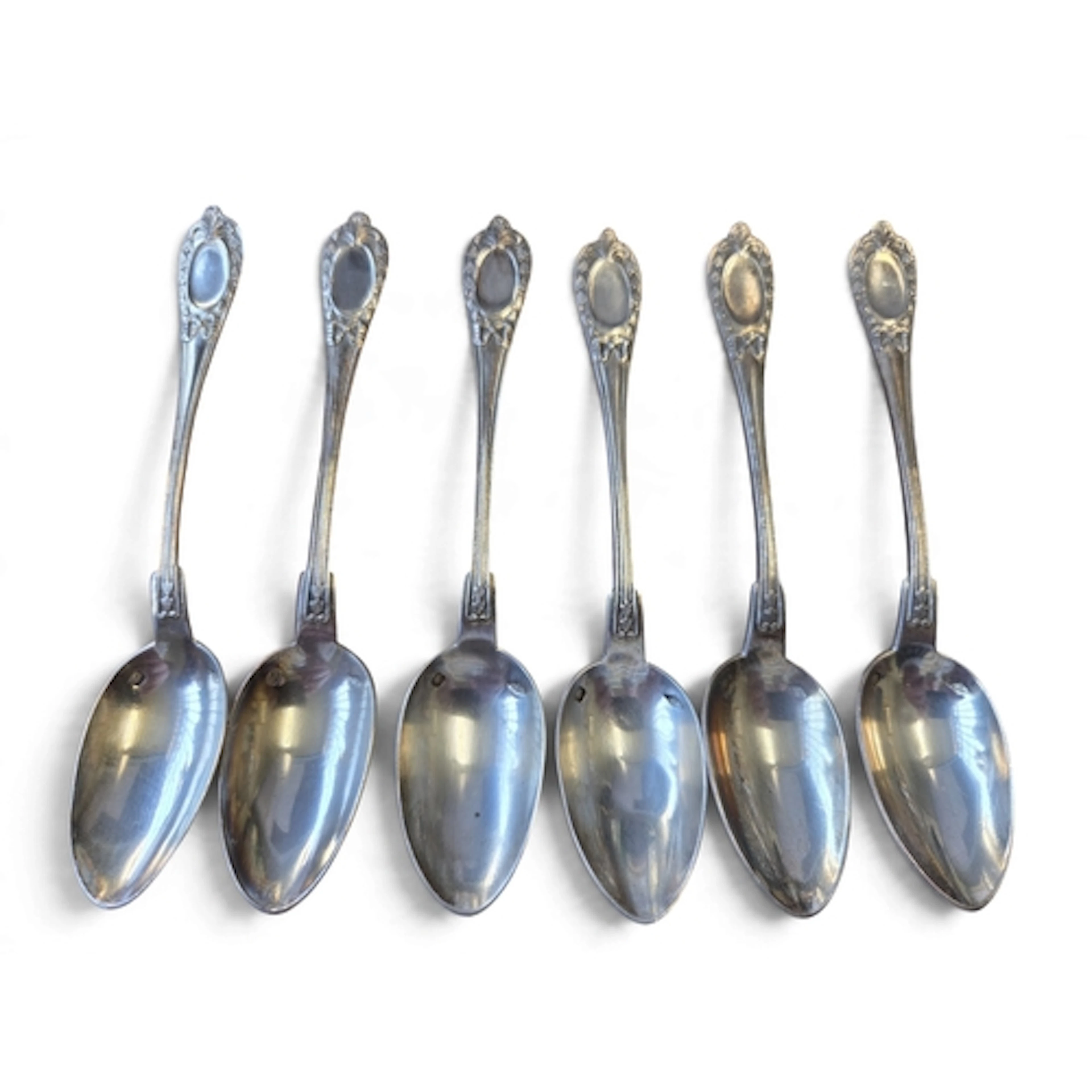 A superb set of six French Silver desert Spoons by Edmond Bo...