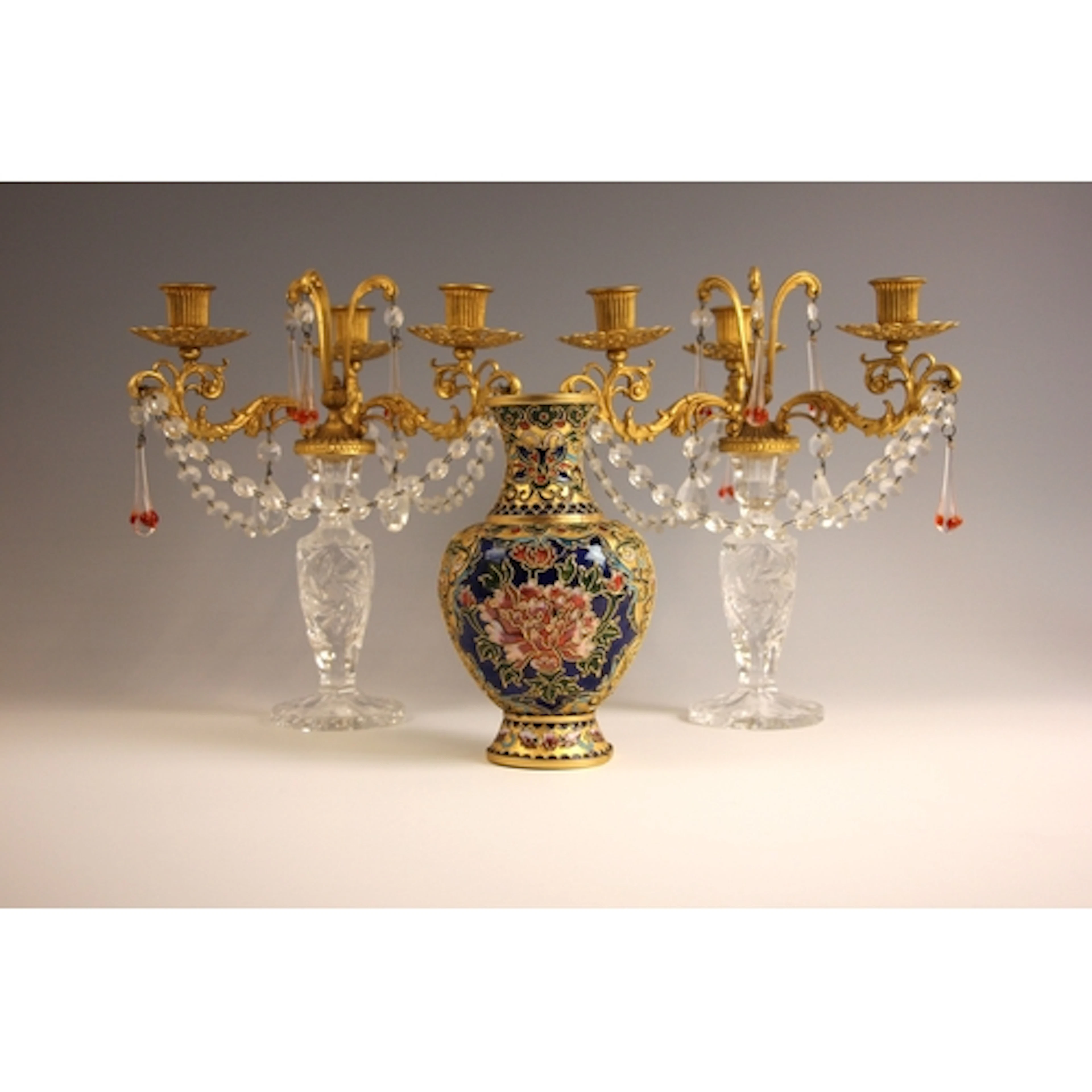 A Chinese cloisonne enamel vase, 20th century, profusely dec...