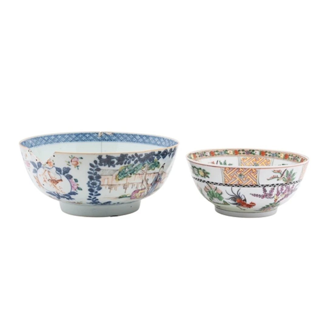 A mixed group of Oriental porcelain comprising a Chinese Mei...