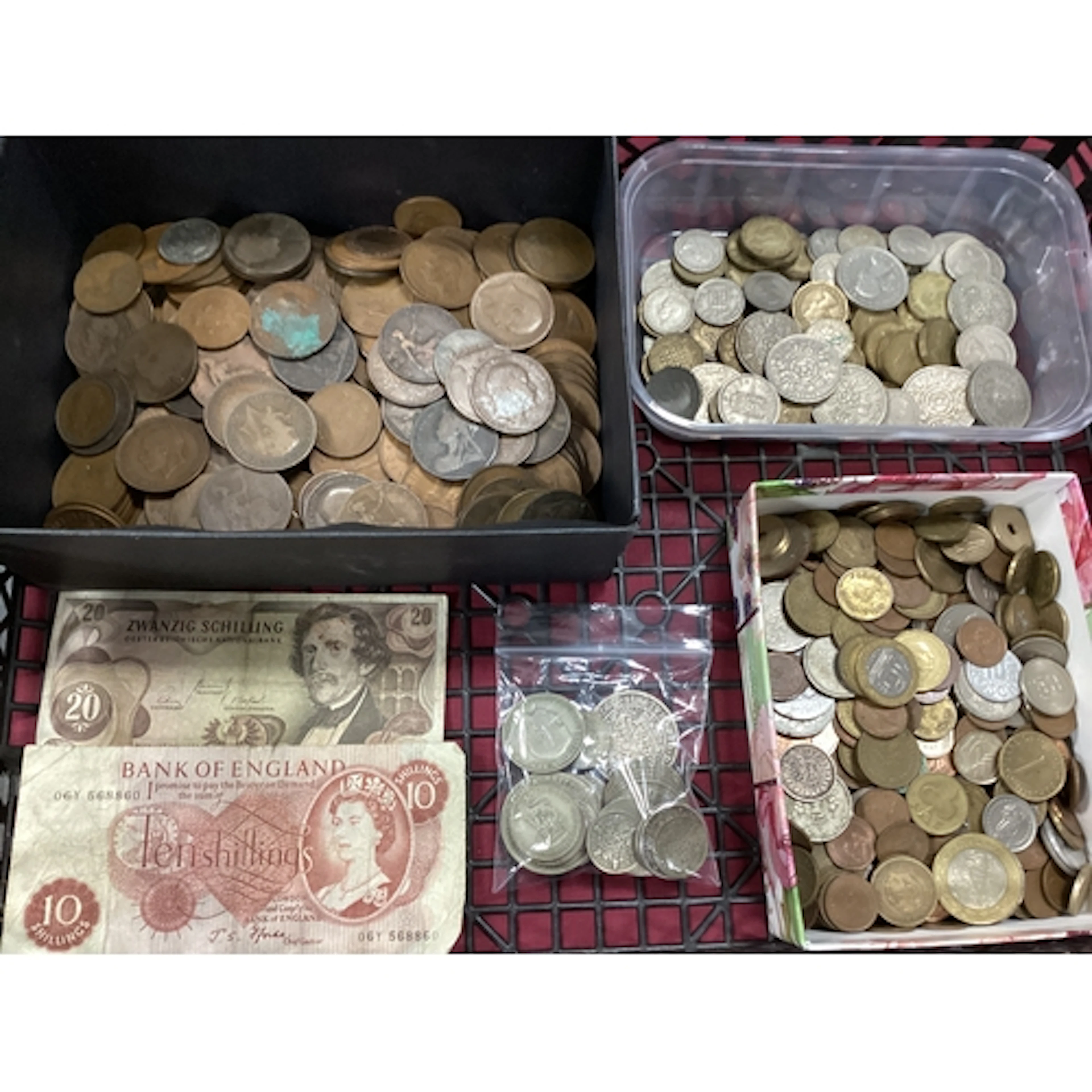 Collection Of World Coinage And Banknotes, includes GB XIX c...