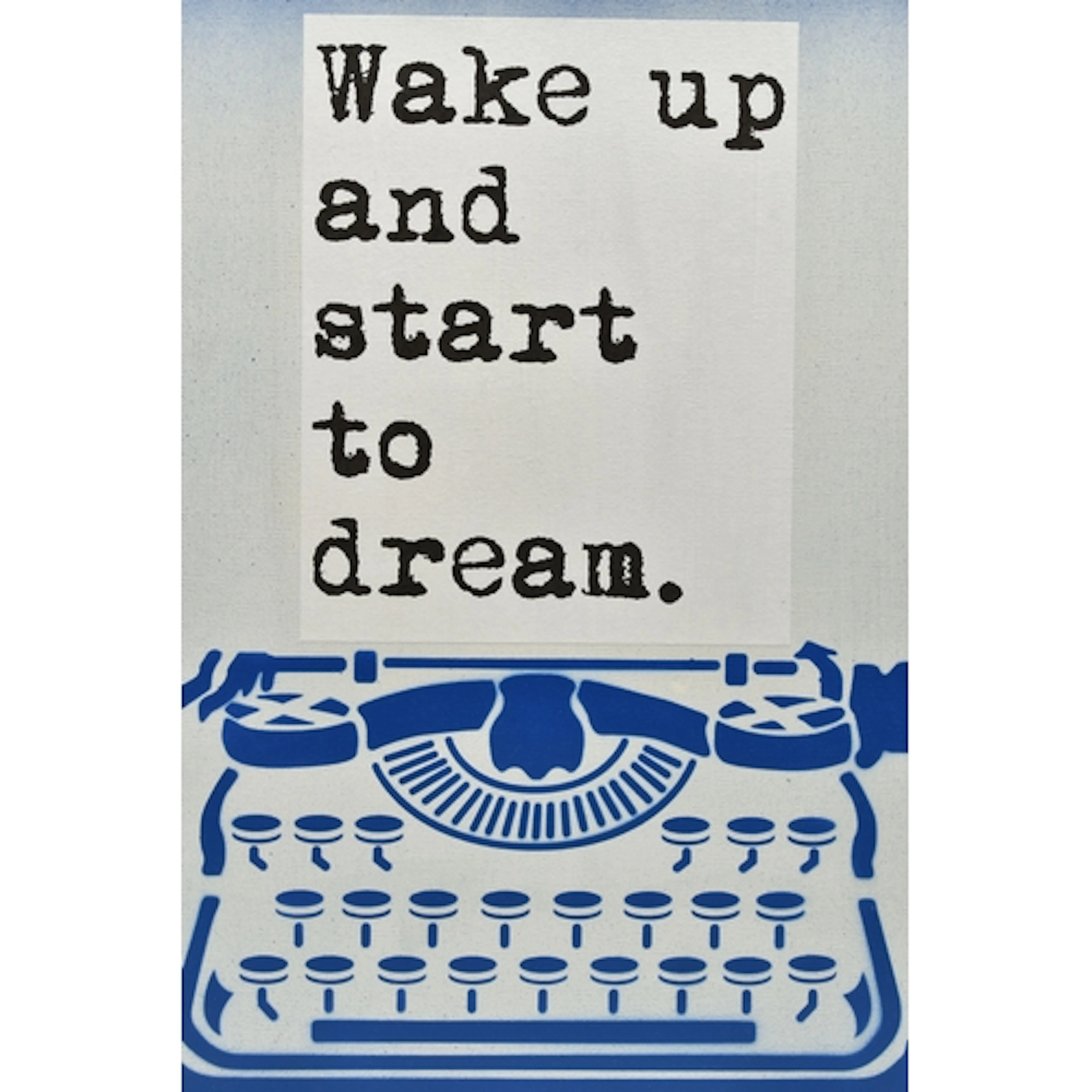WRDSMTH (AMERICAN CONTEMPORARY) 'WAKE UP', a typewriter and ...