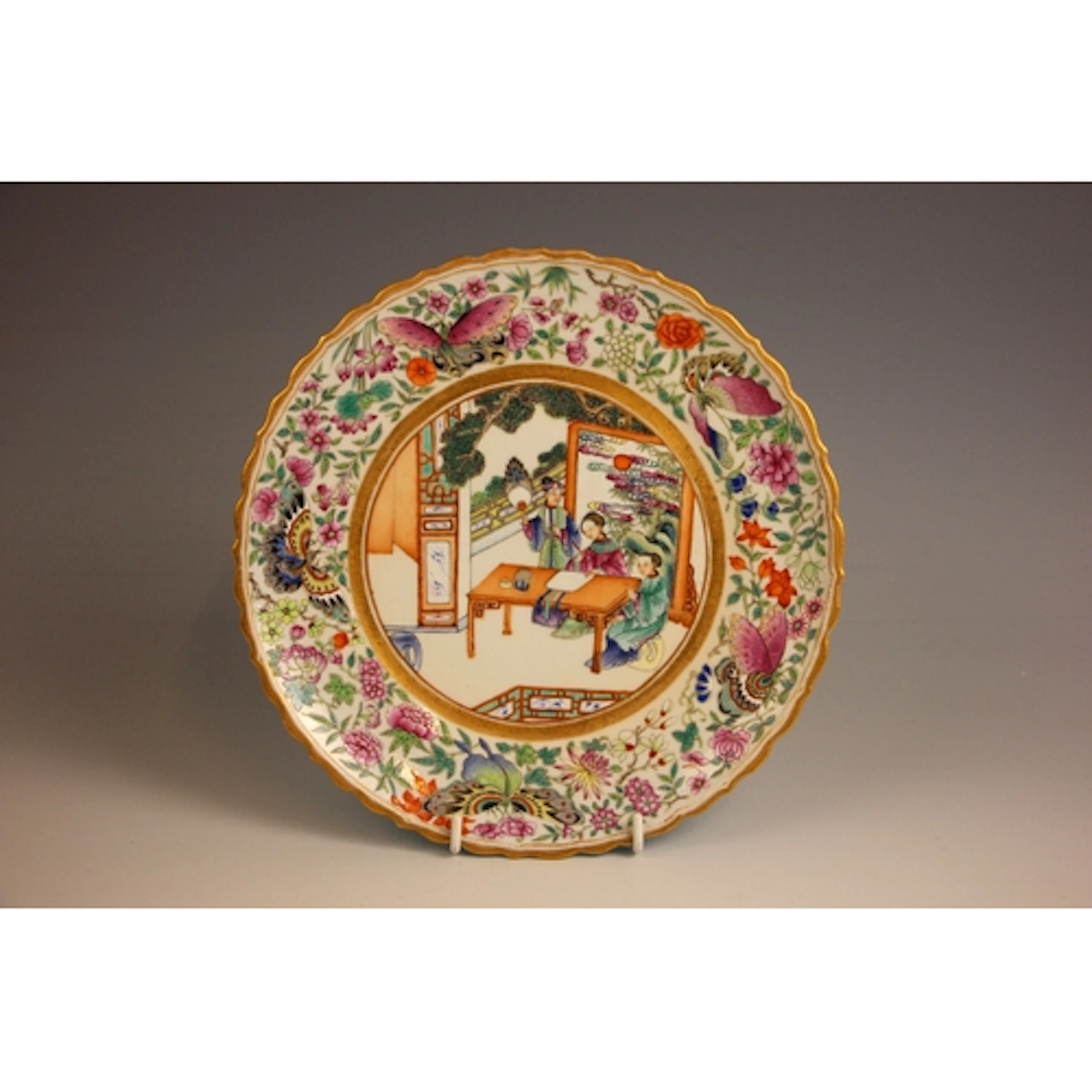 A Chinese famille rose porcelain plate, 19th century, Jiang ...