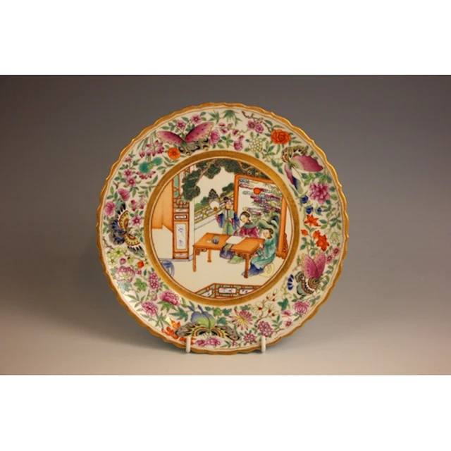 A Chinese famille rose porcelain plate, 19th century, Jiang ...