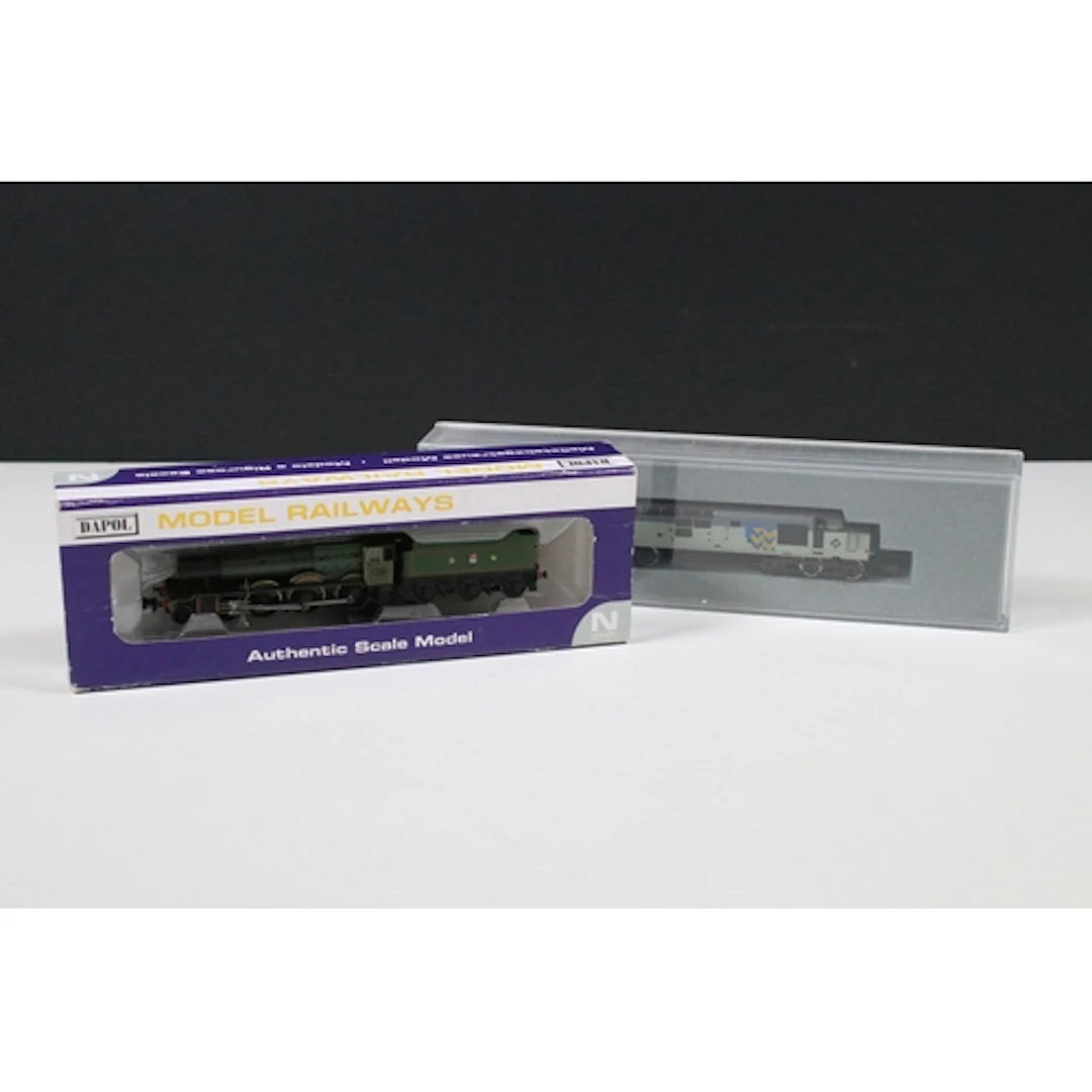 Two N gauge locomotives to include Bachmann 37906 Diesel and...