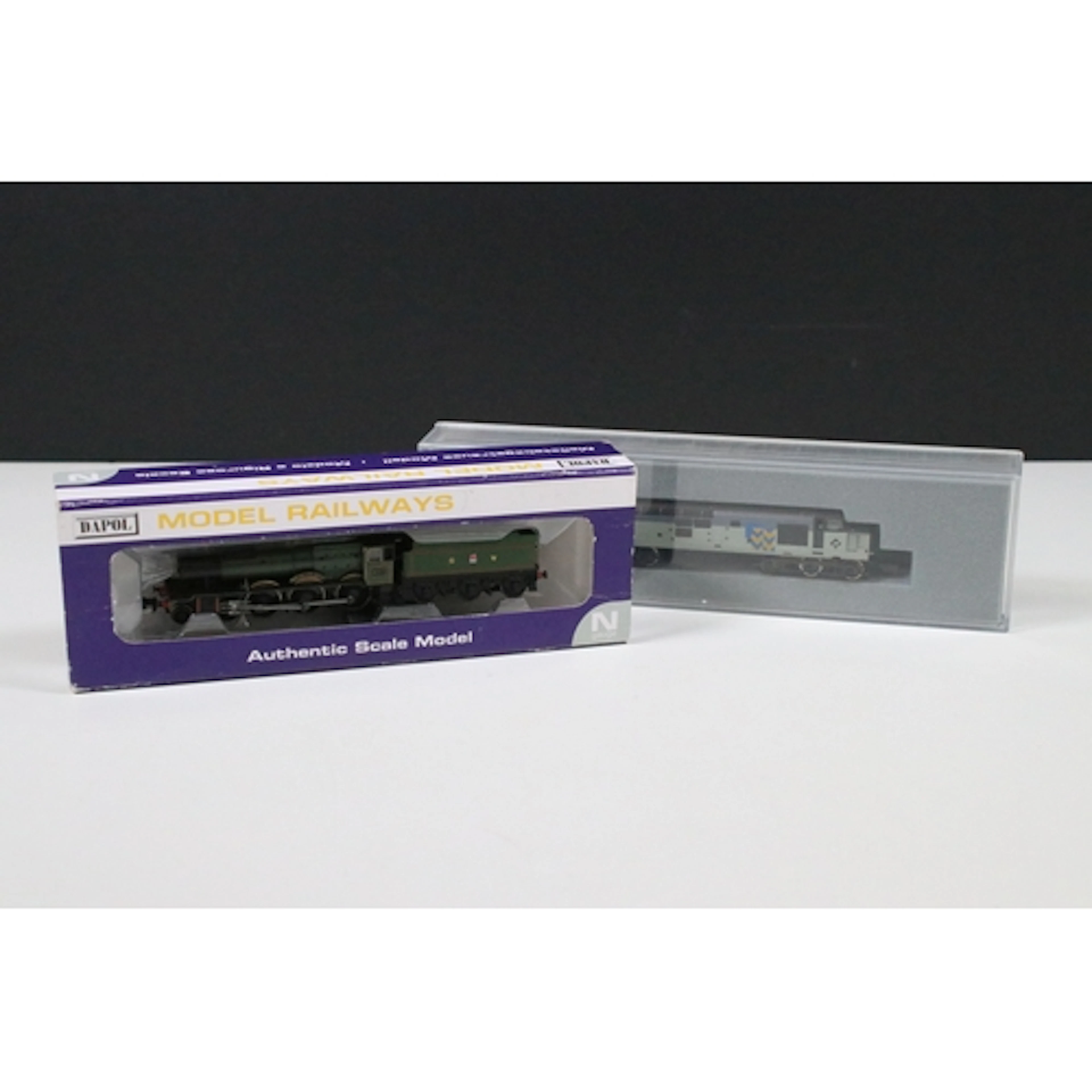 Two N gauge locomotives to include Bachmann 37906 Diesel and...