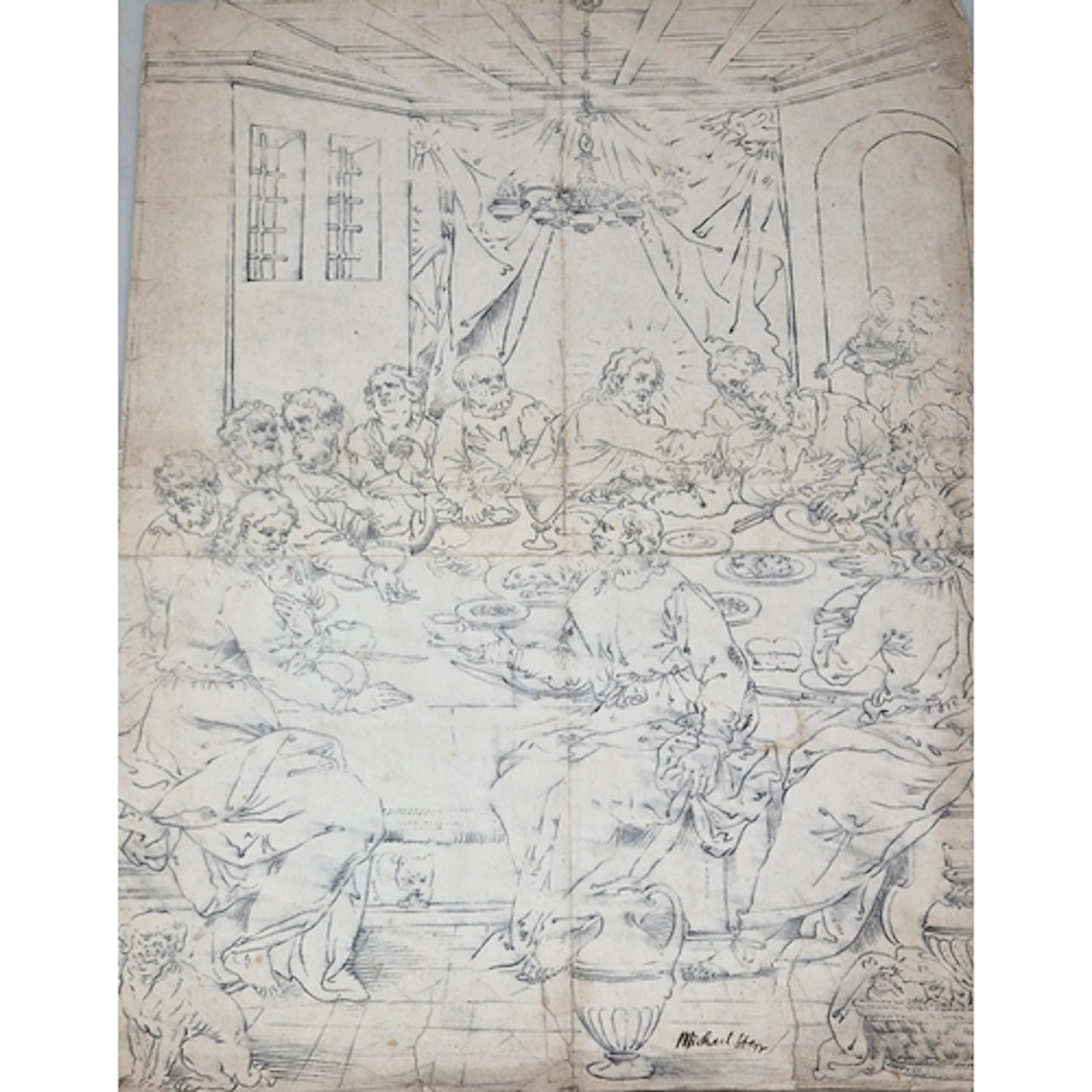 ASCRIBED TO MICHAEL HERR (1591-1661) The Last Supper, bears ...