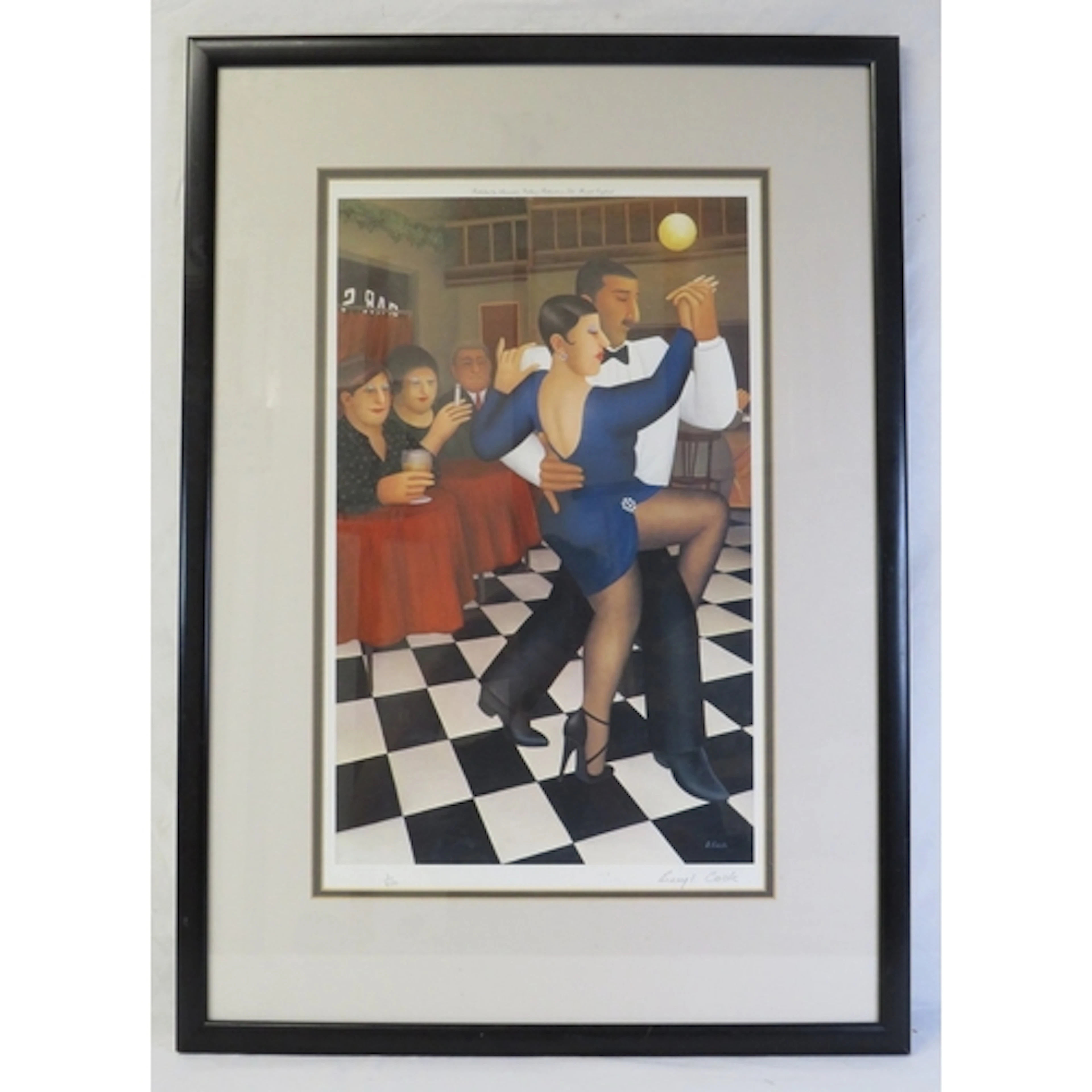 F/g Signed Limited Edition Print figures dancing by Beryl Co...