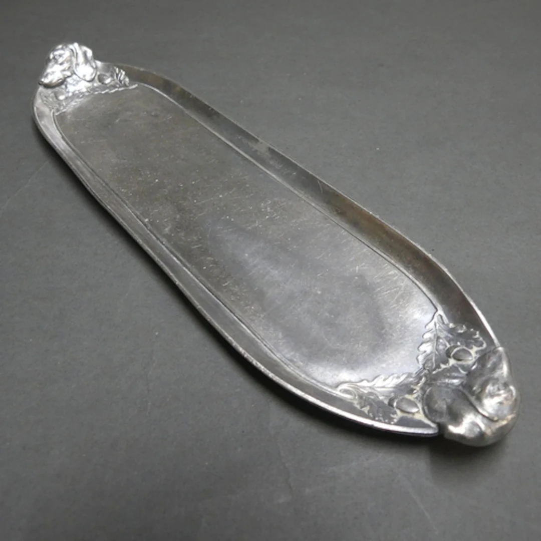 WMF - An Art Nouveau silver plated Brittania metal oval foot...