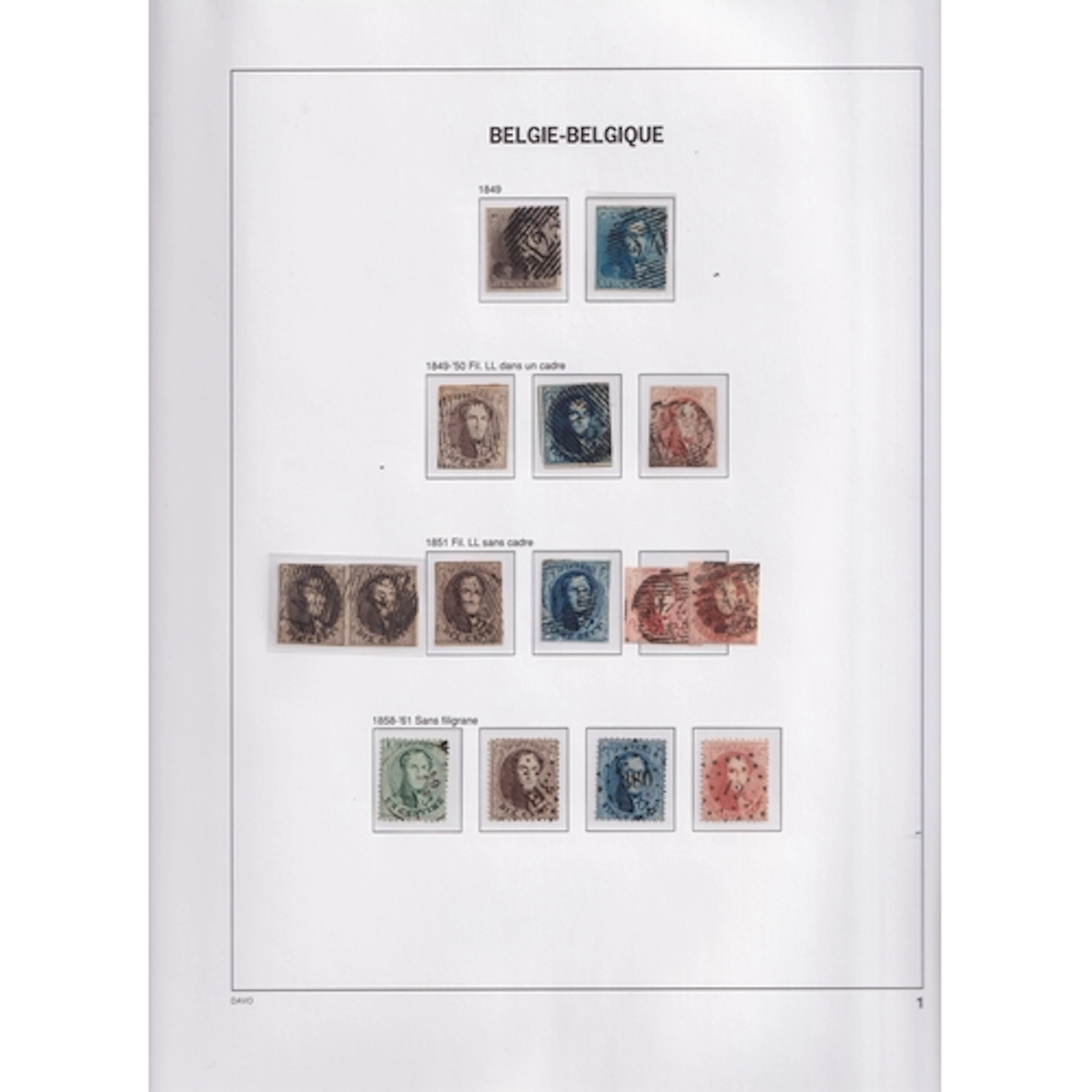 1849/2004 used collection in 7 printed Davo albums with usef...