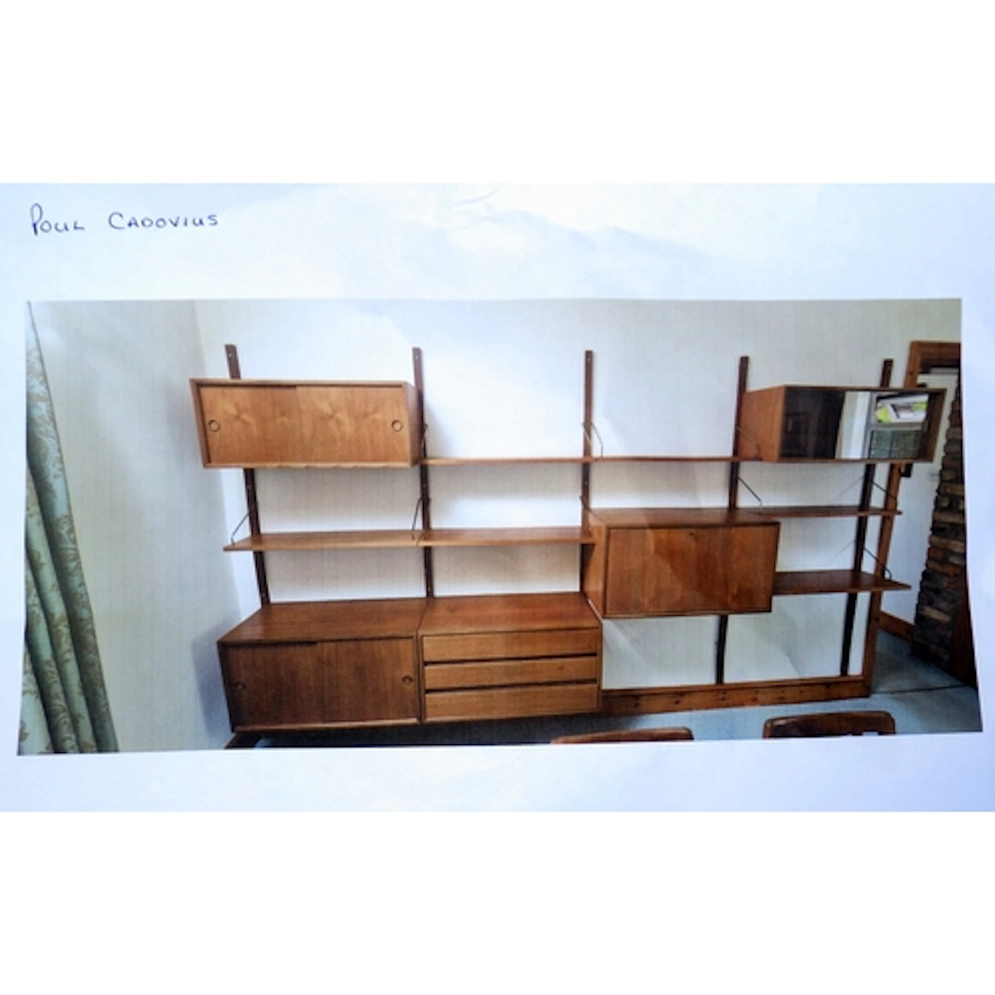A Danish Royal System sectional teak wall unit in the manner...
