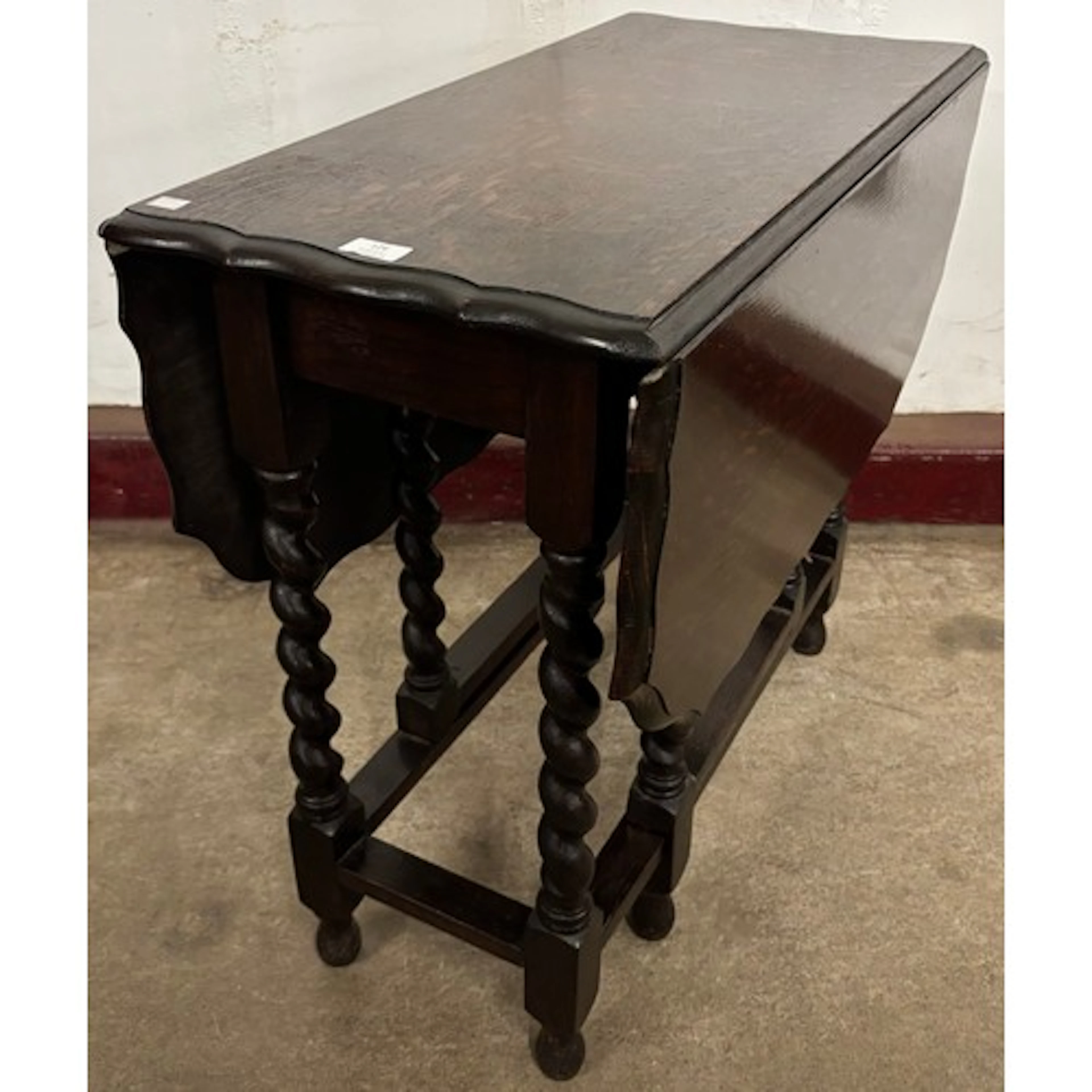 An oak barleytwist gateleg table