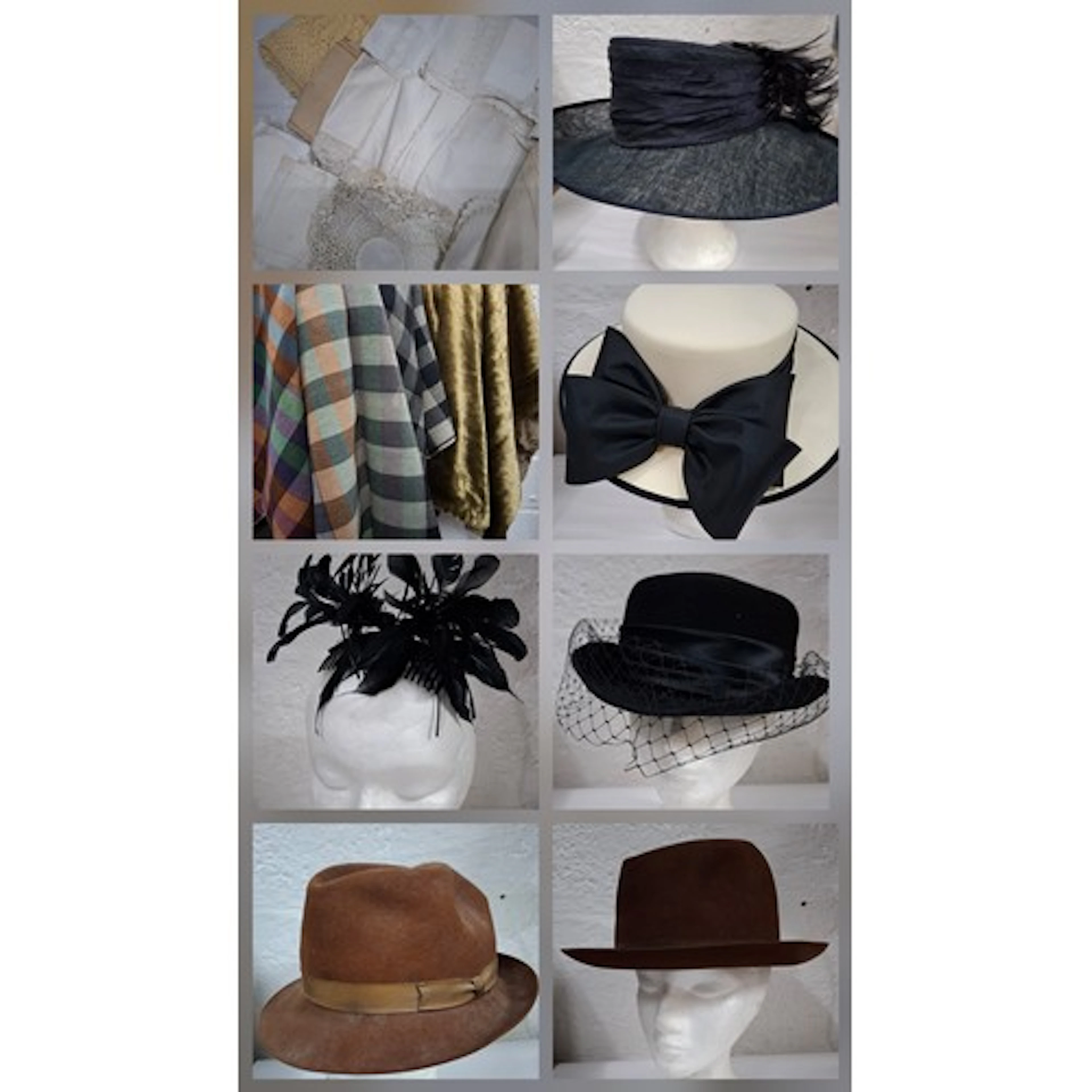 Hats, table linen and throws comprising late 20th Century Ja...