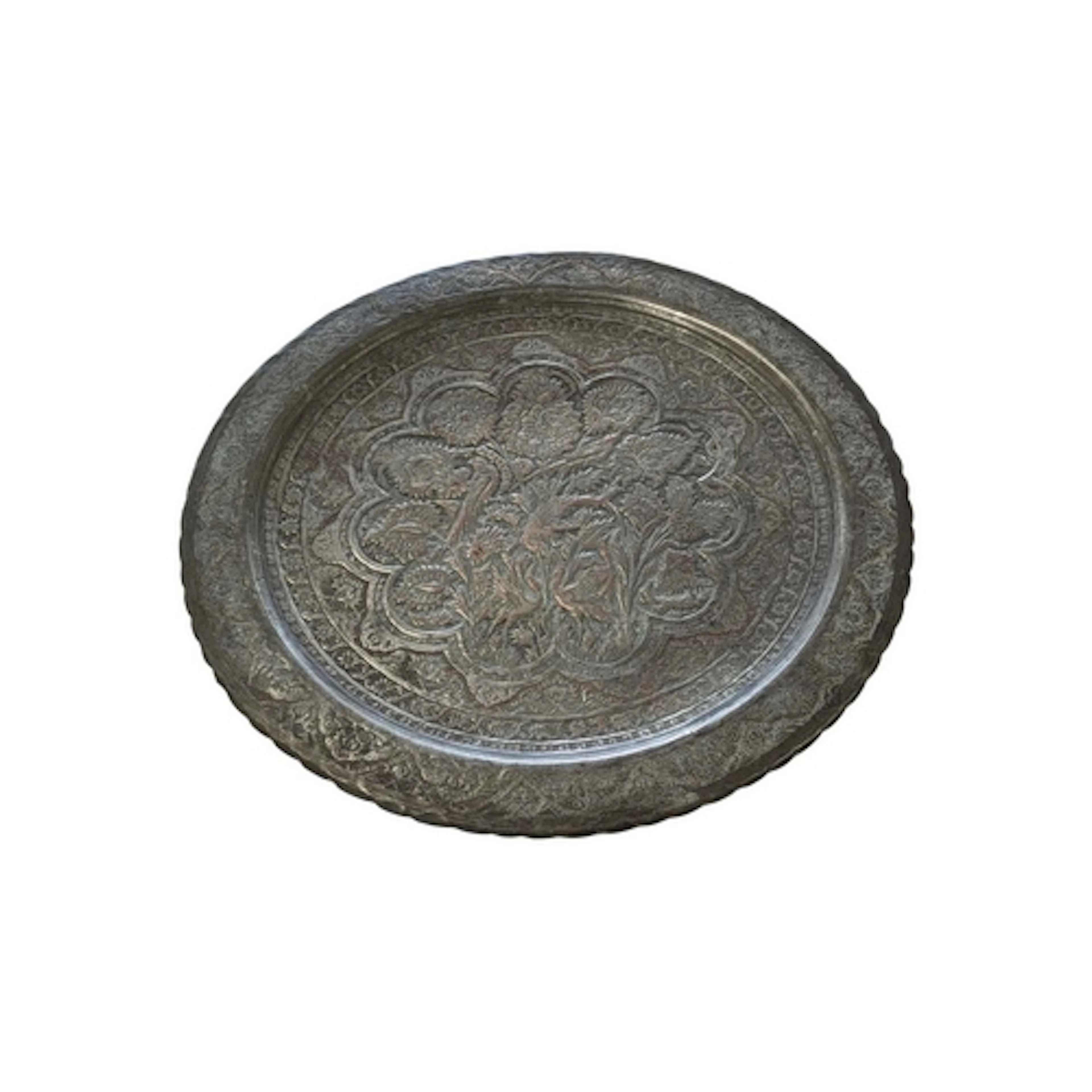 An early 20th century Indian repousse wall charger / plate. ...