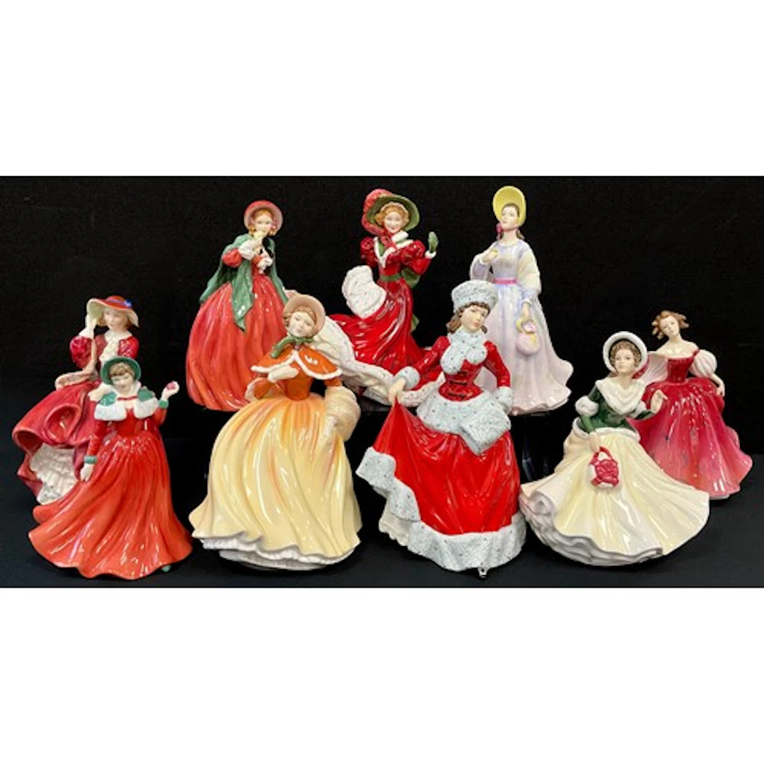 Royal Doulton ceramic figures - Pretty Ladies Winter HN5314;...