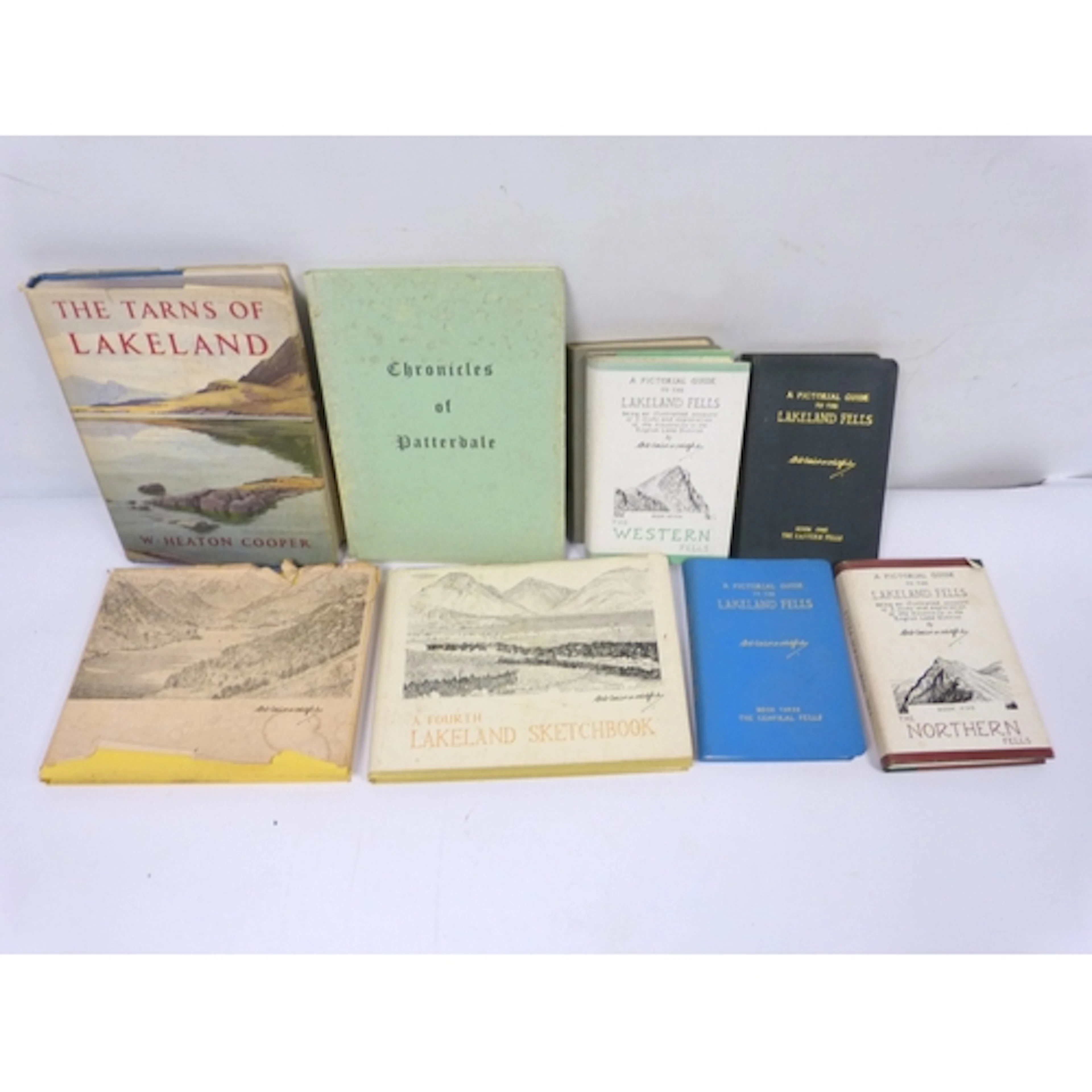 Lake District. 9 various vols., mainly by Wainwri...