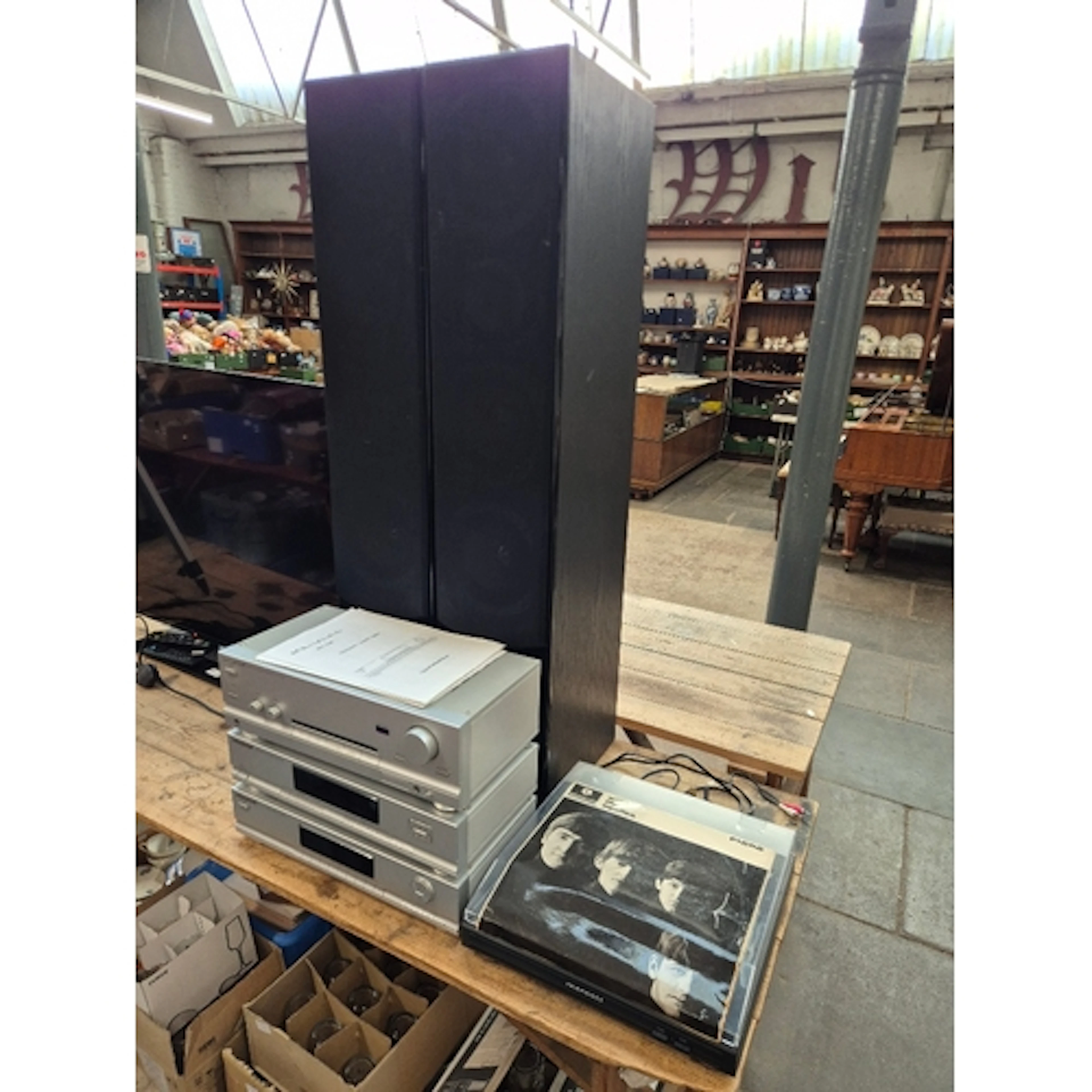 A Hi-Fi setup comprising of a Marantz TT5005 turntable, Whar...