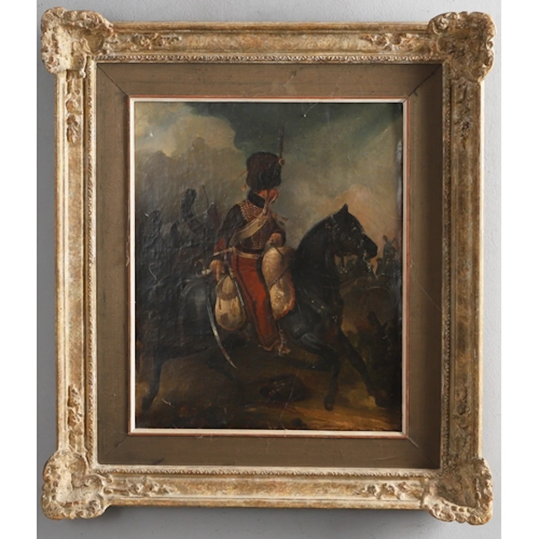 ATTRIBUTED TO LOUIS TOUSSAINT (1826-1879). 'OFFICER 2IEME HU...
