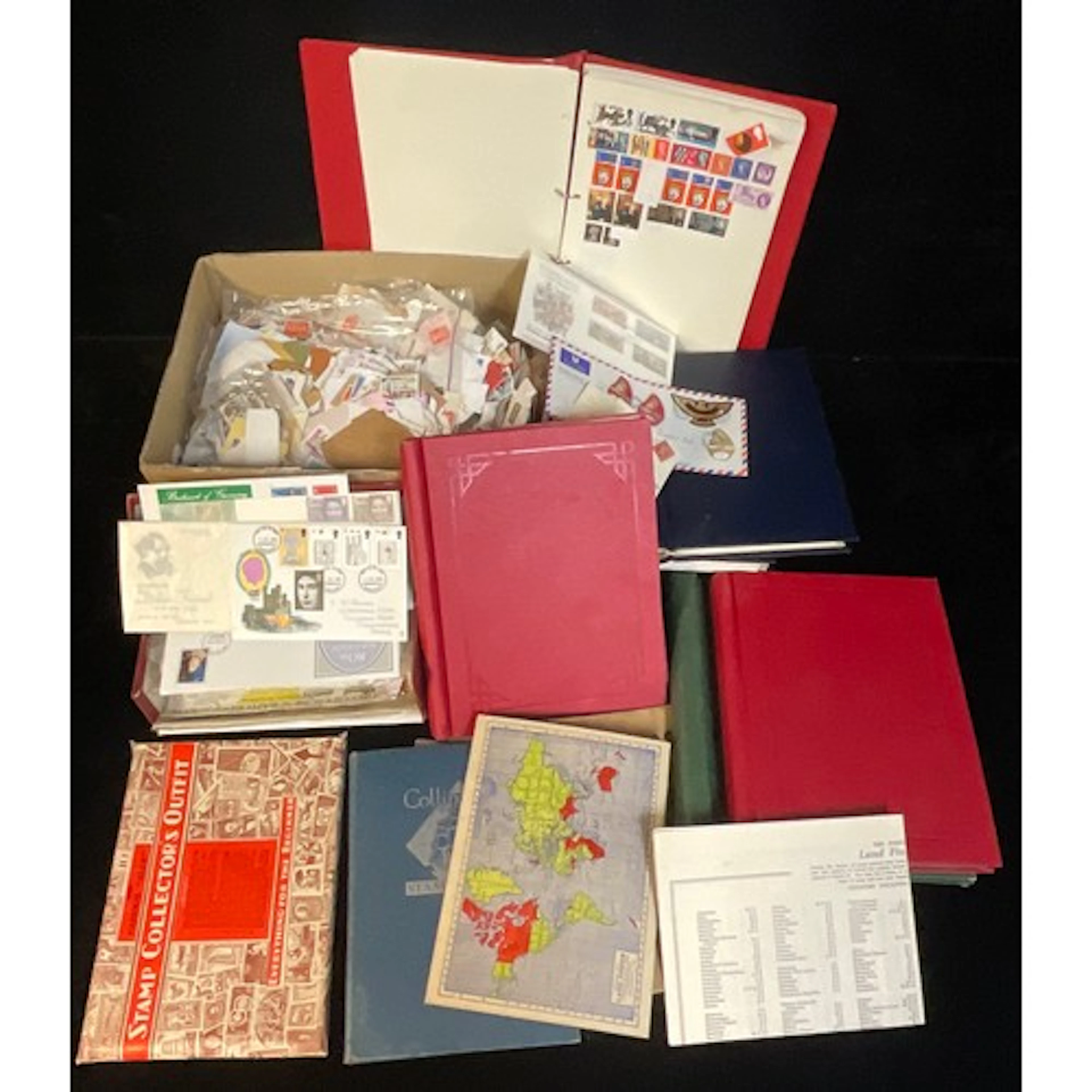 Stamps - collection in two boxes, seven albums of GB and Com...