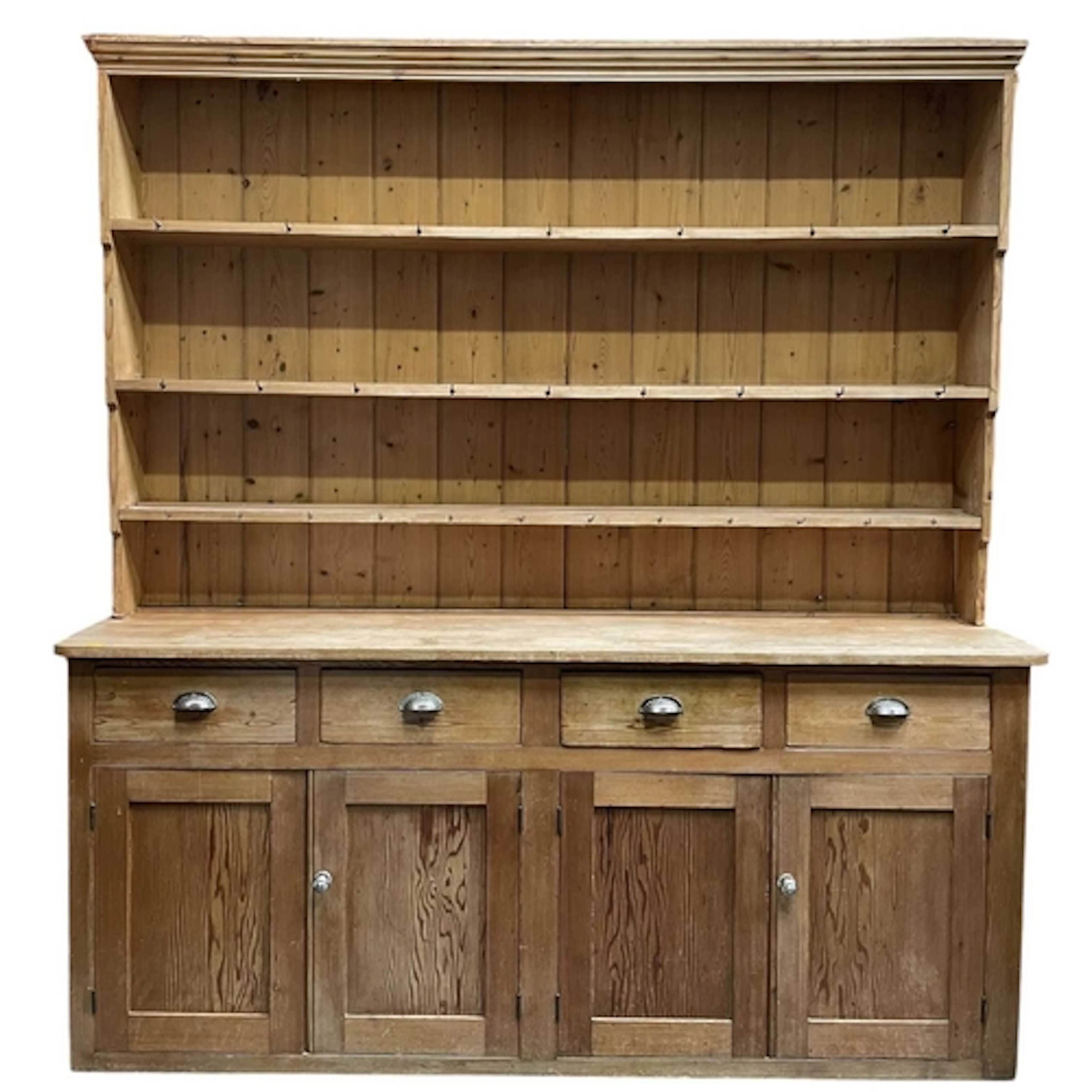 A large 19th century Victorian Welsh country kitchen dresser...