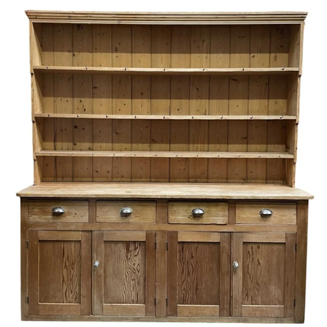 A large 19th century Victorian Welsh country kitchen dresser...