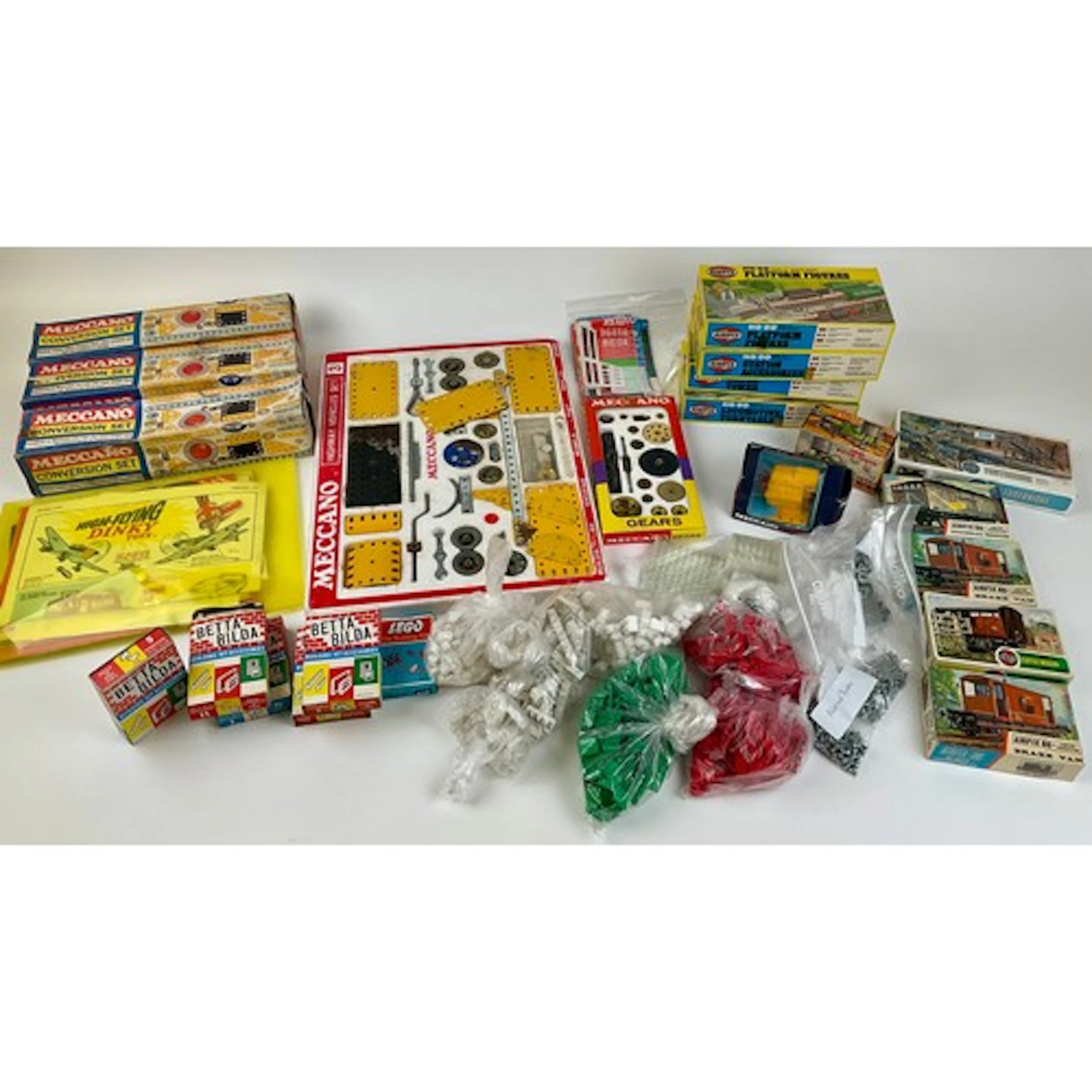 Meccano, conversion set, 5a, boxed; another; conversion set,...
