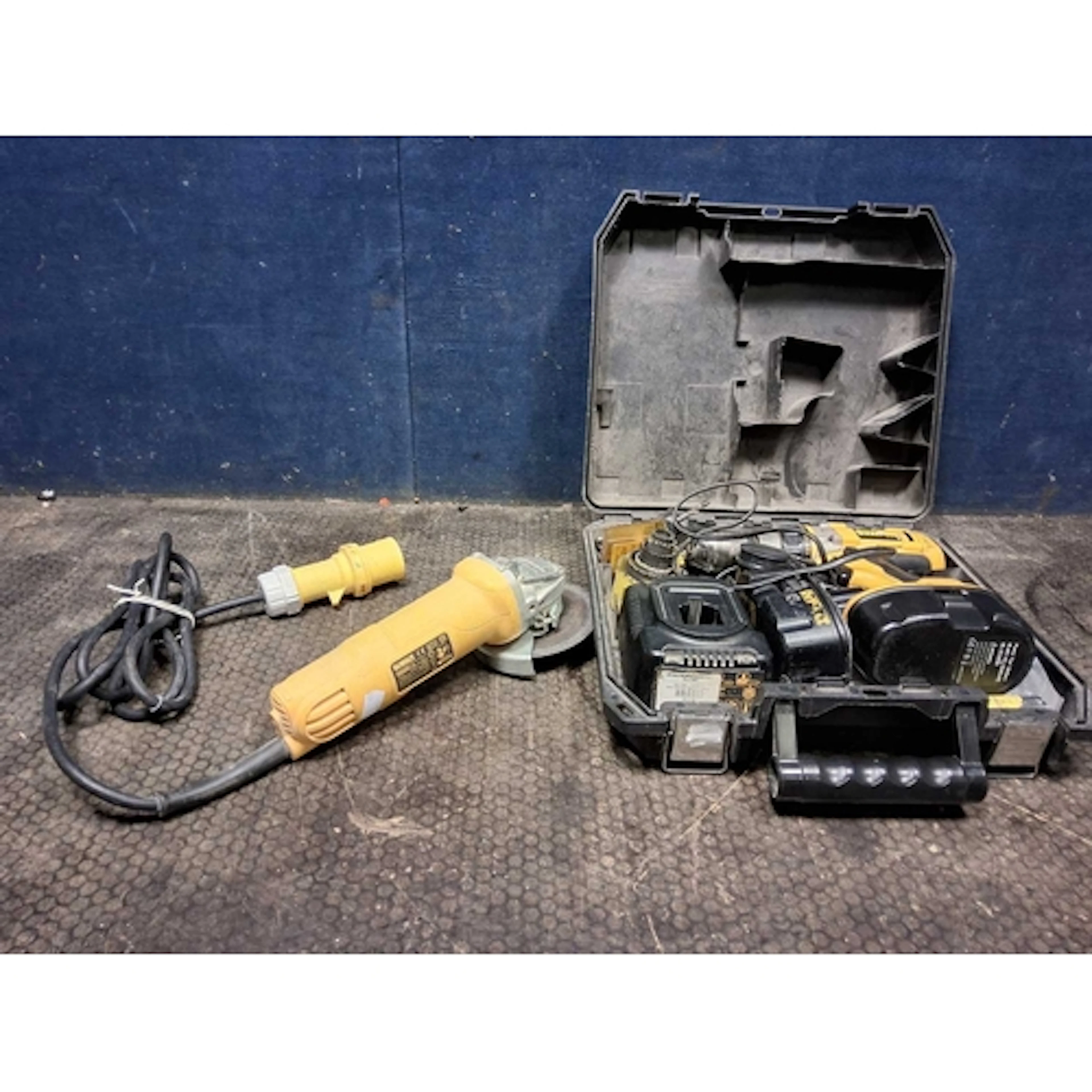 A DeWALT DC988 CORDLESS DRILL with Dewalt and one after mark...