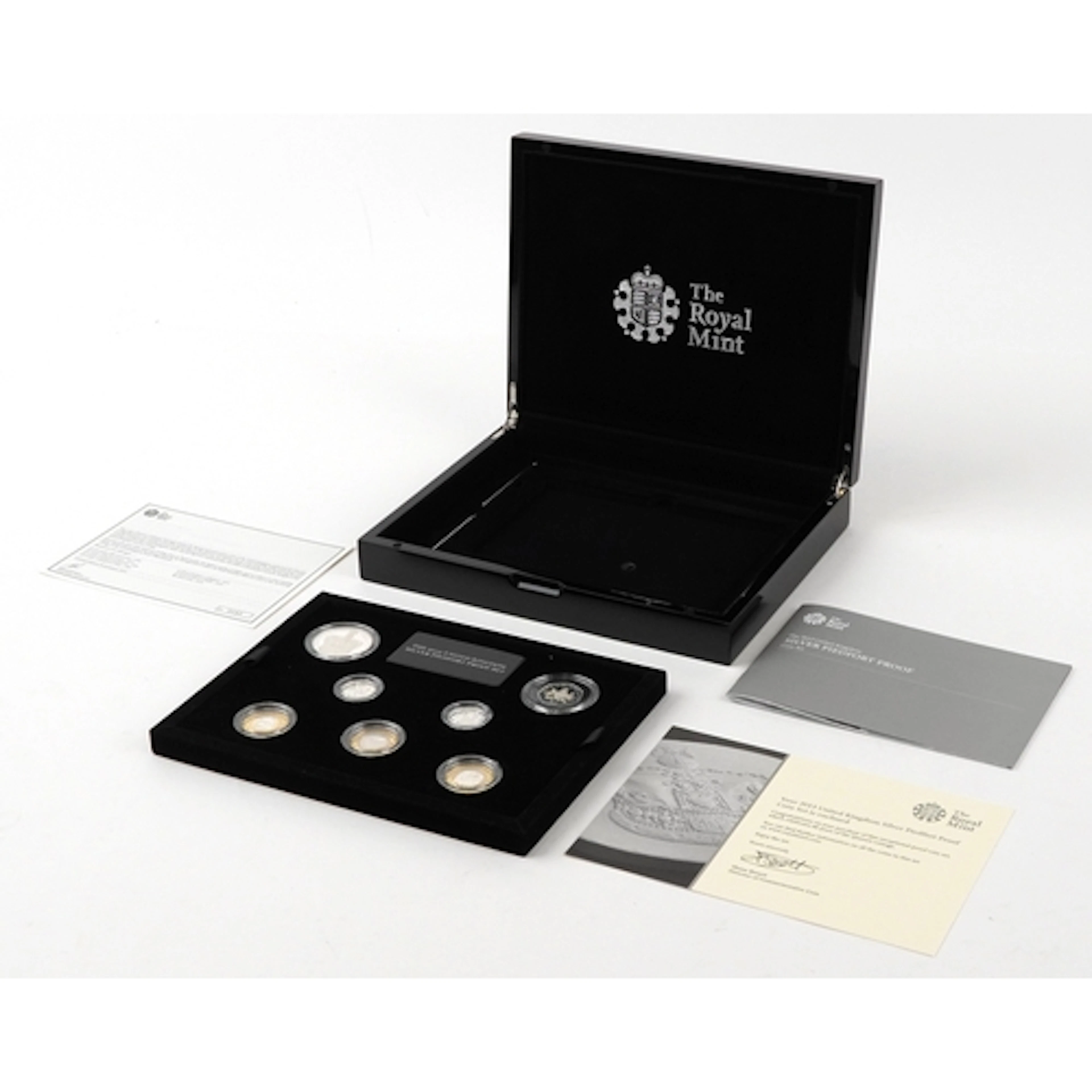 Royal Mint 2013 United Kingdom piedfort silver proof seven c...