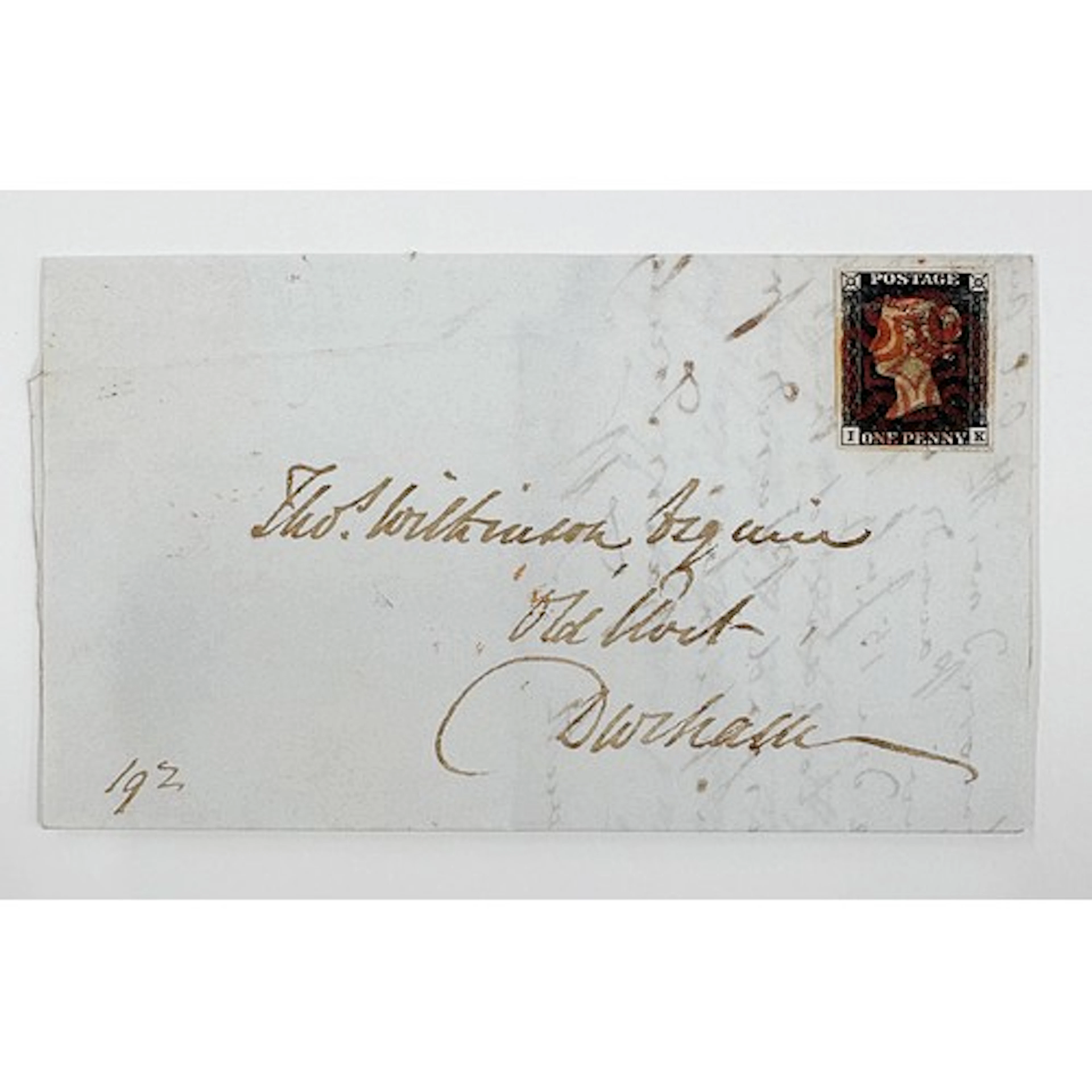 1d black on cover entire Sunderland 19-08-1840. A 4 margin c...