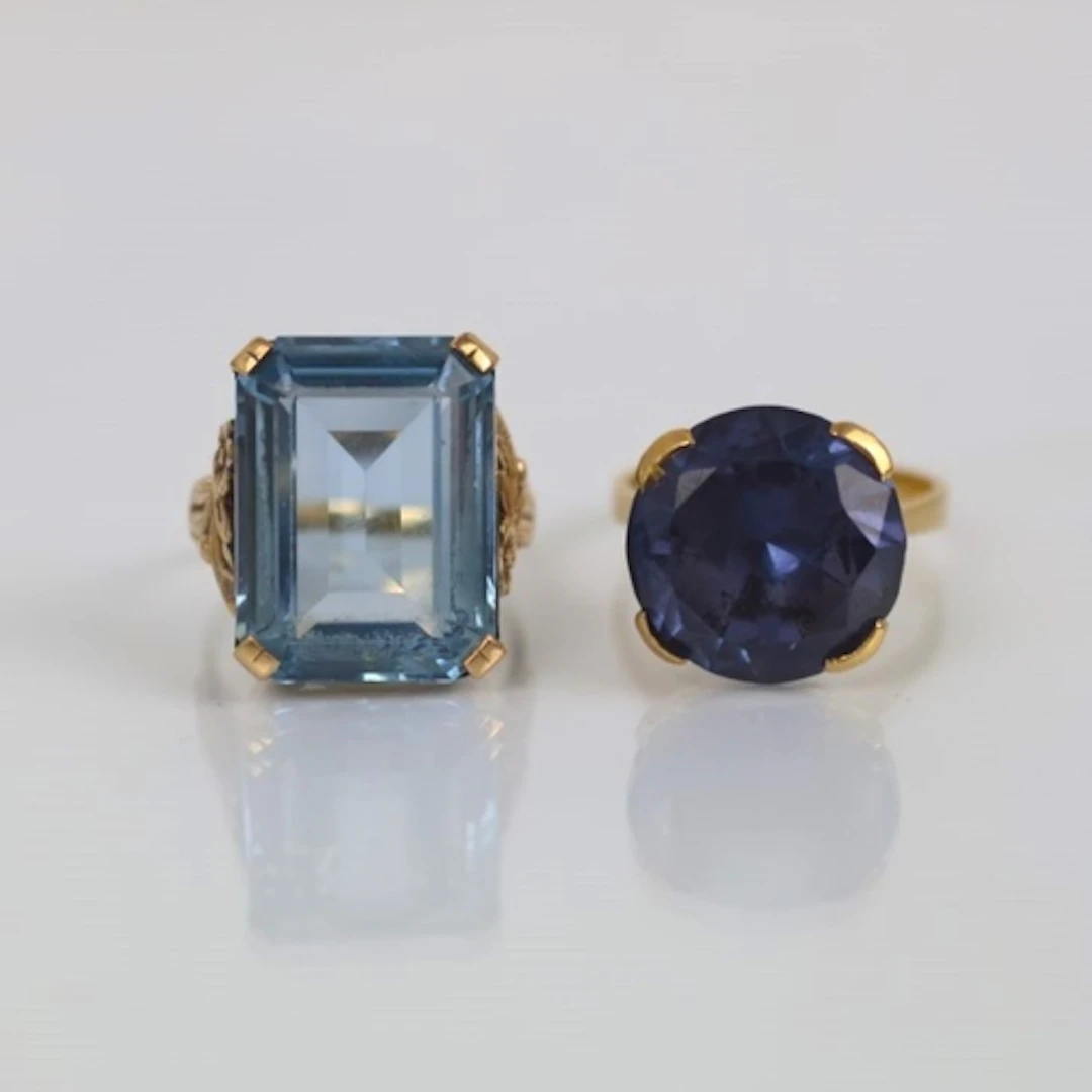 A 20th century synthetic spinel cocktail ring, the emerald c...