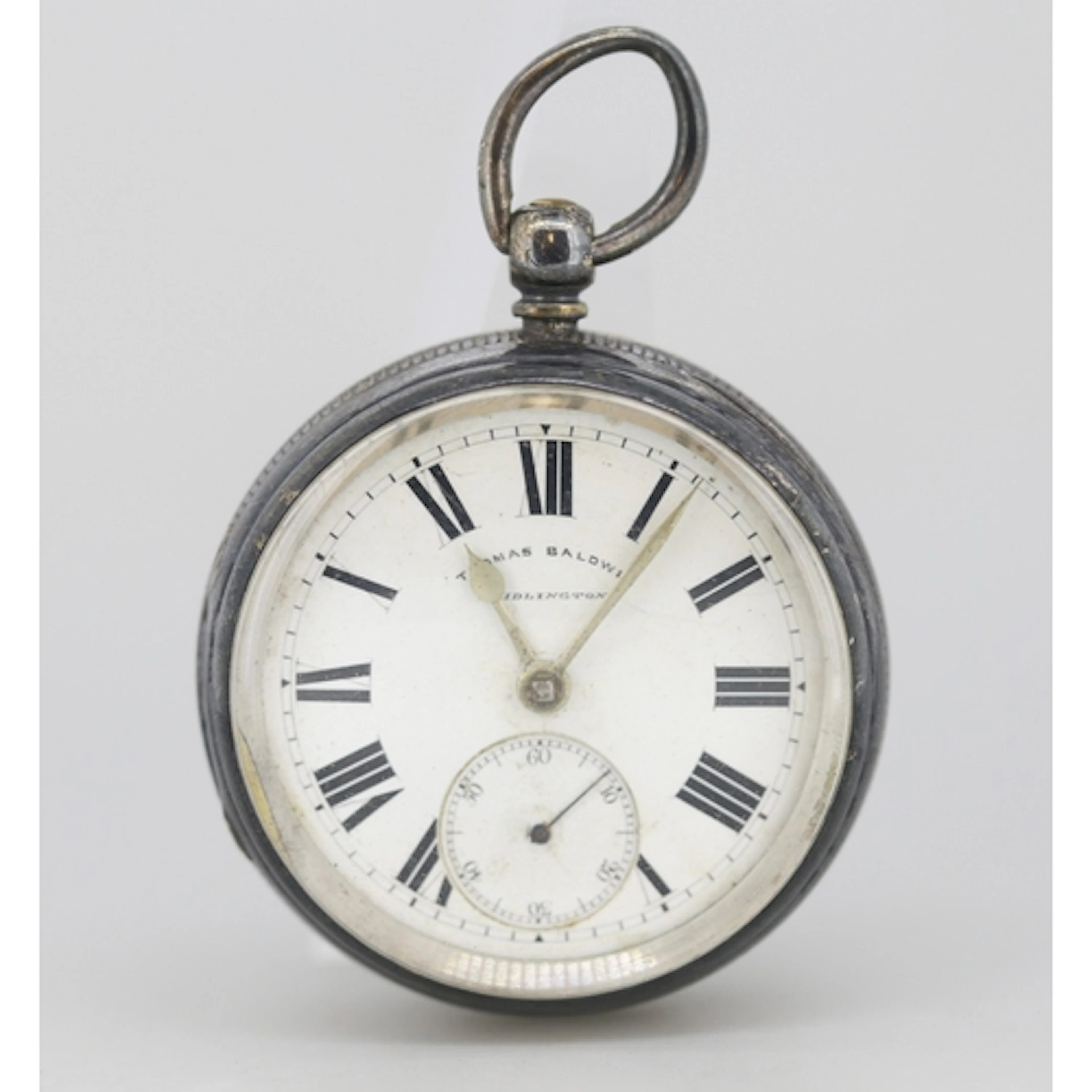 Silver Cased Thomas Baldwin Bridlington Pocket Watch Roman N...