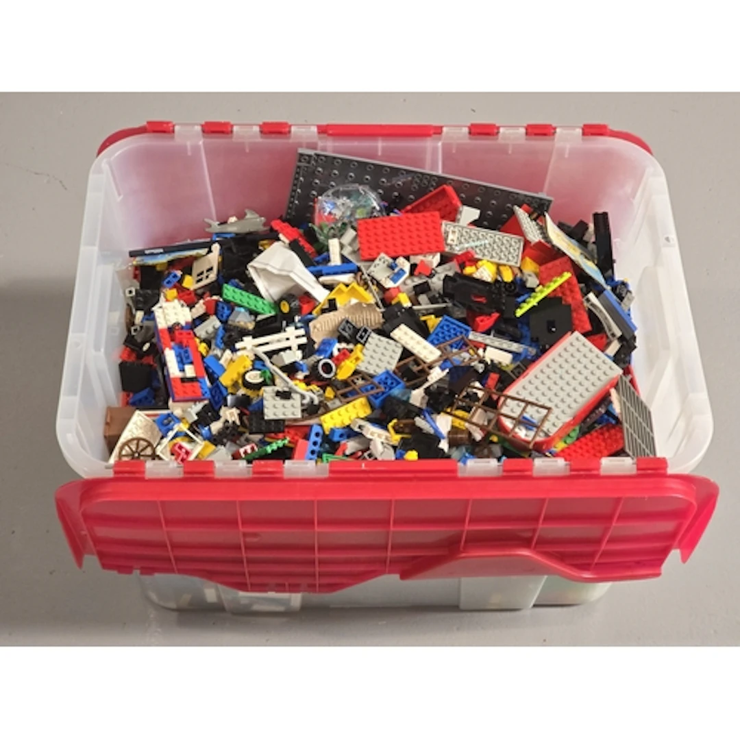 A large tub of mixed Lego.