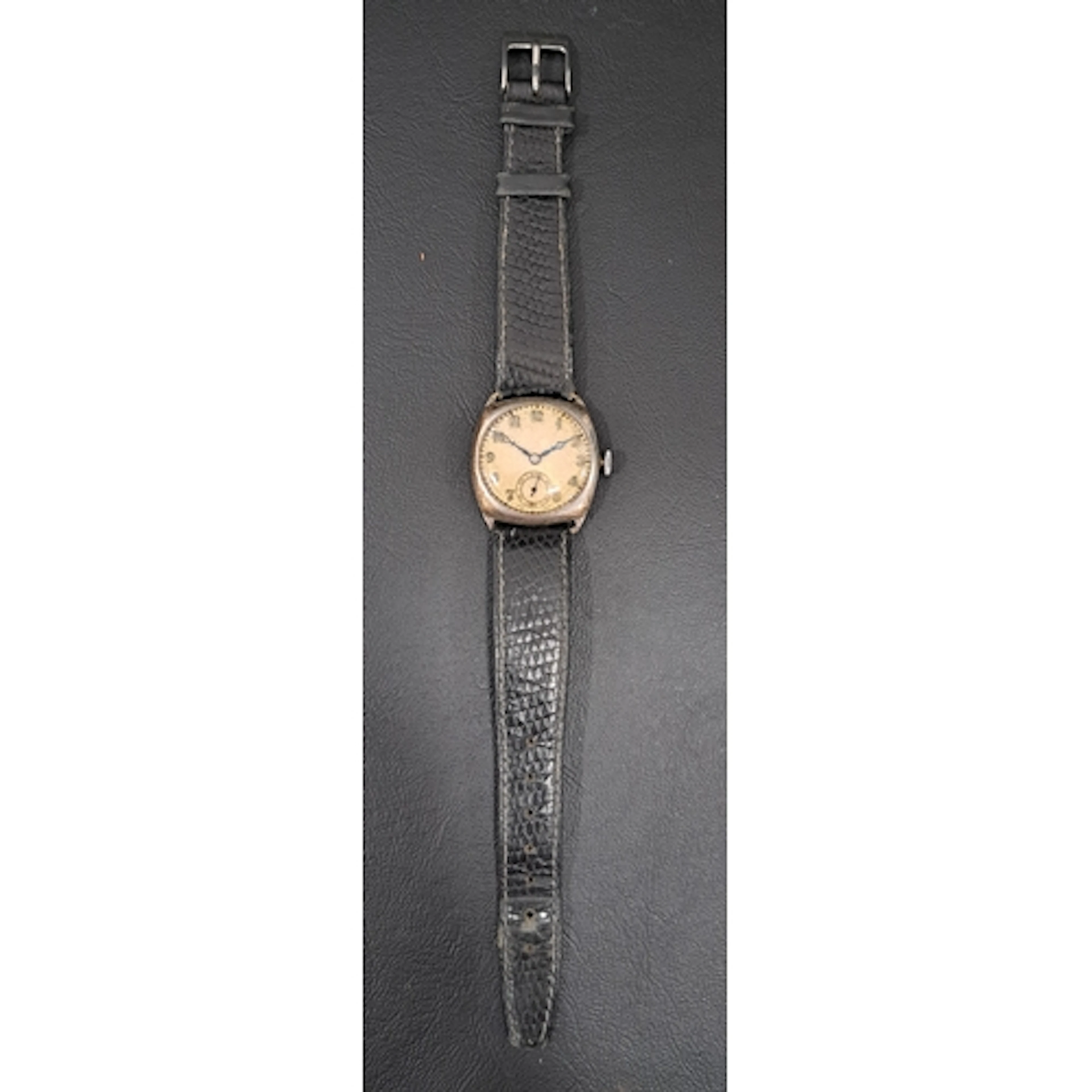 VINTAGE SILVER CASED WRISTWATCH circa 1920s/30s, the cushion...