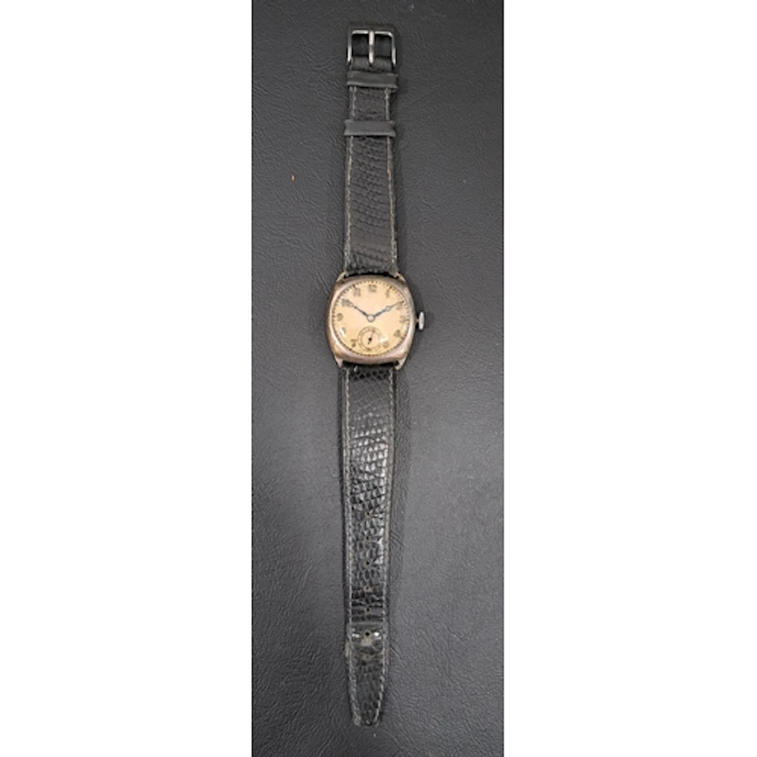 VINTAGE SILVER CASED WRISTWATCH circa 1920s/30s, the cushion...