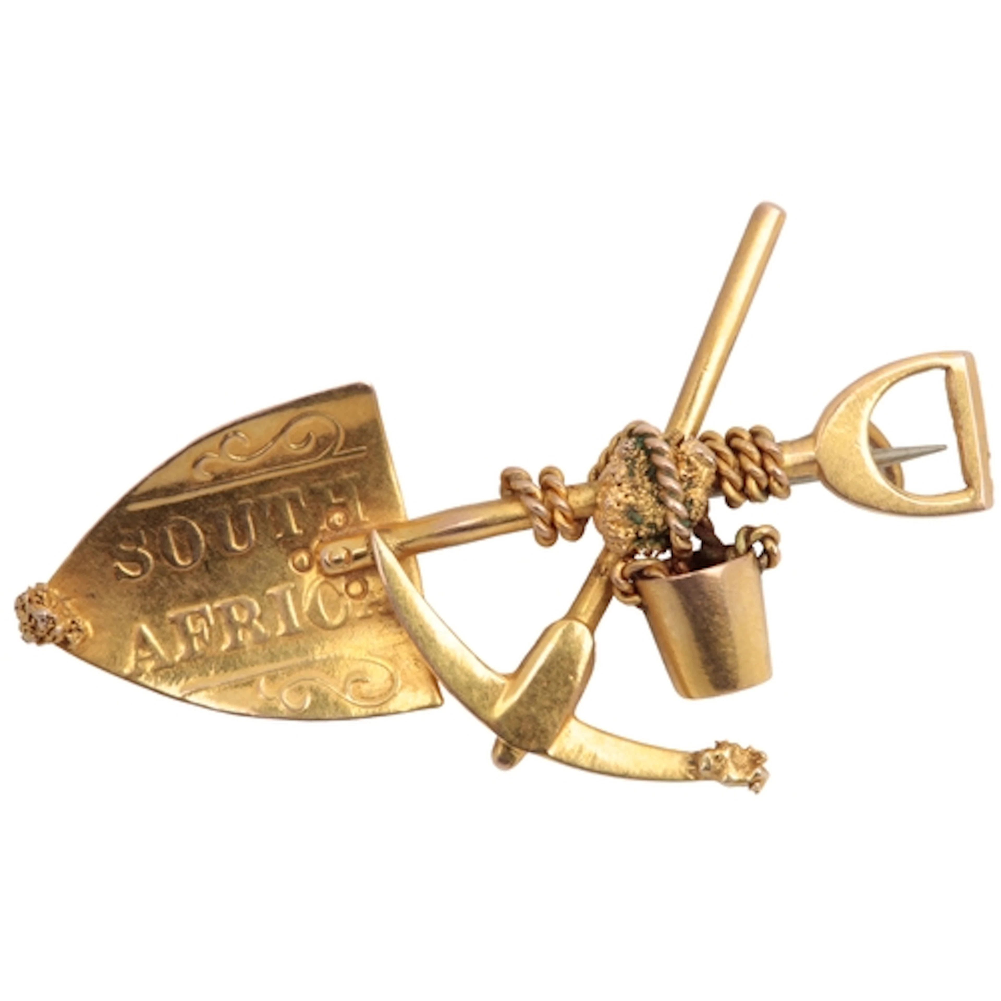 A 'Gold Rush' brooch, circa 1890, designed as a set of prosp...