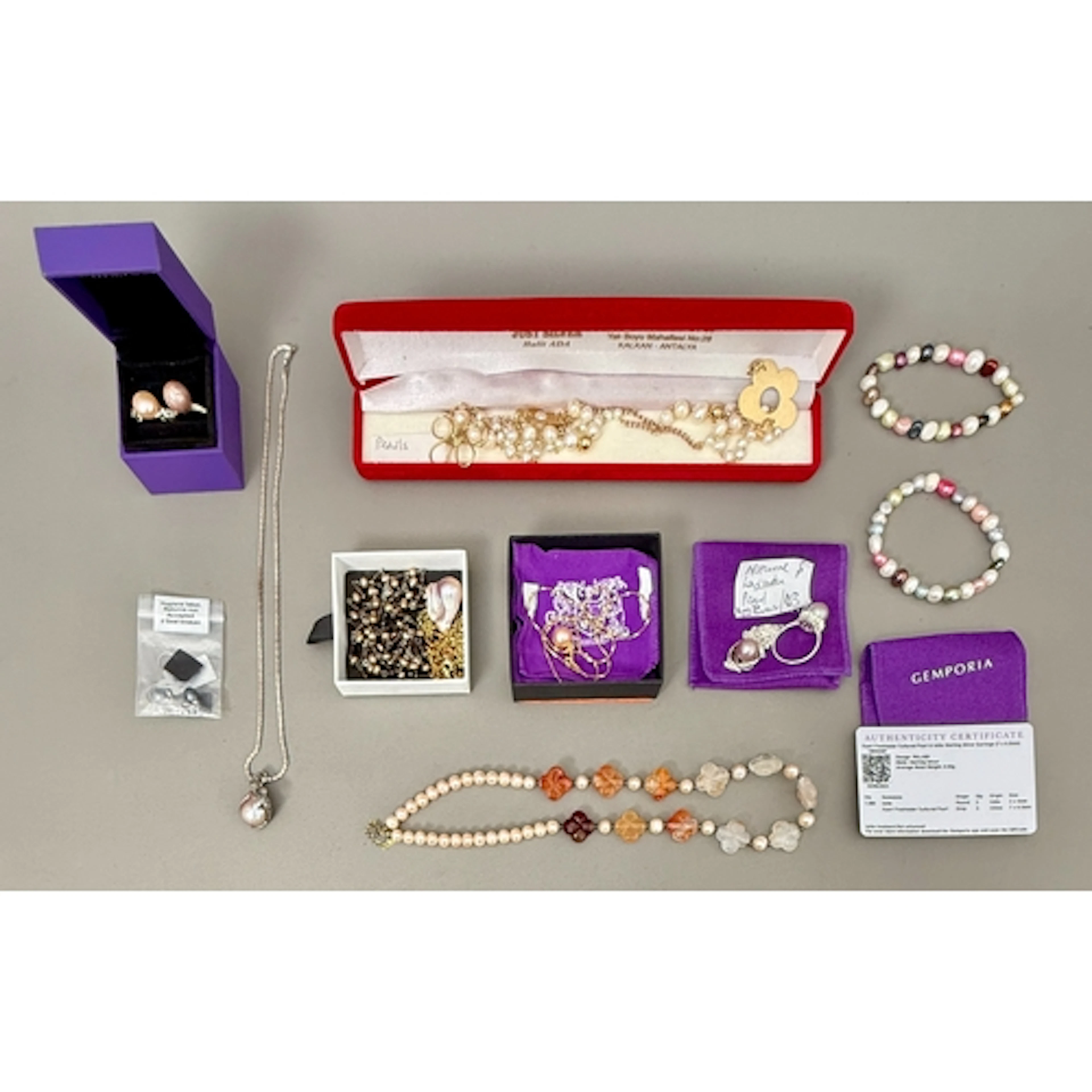 A small collection silver and freshwater pearl jewellery - i...