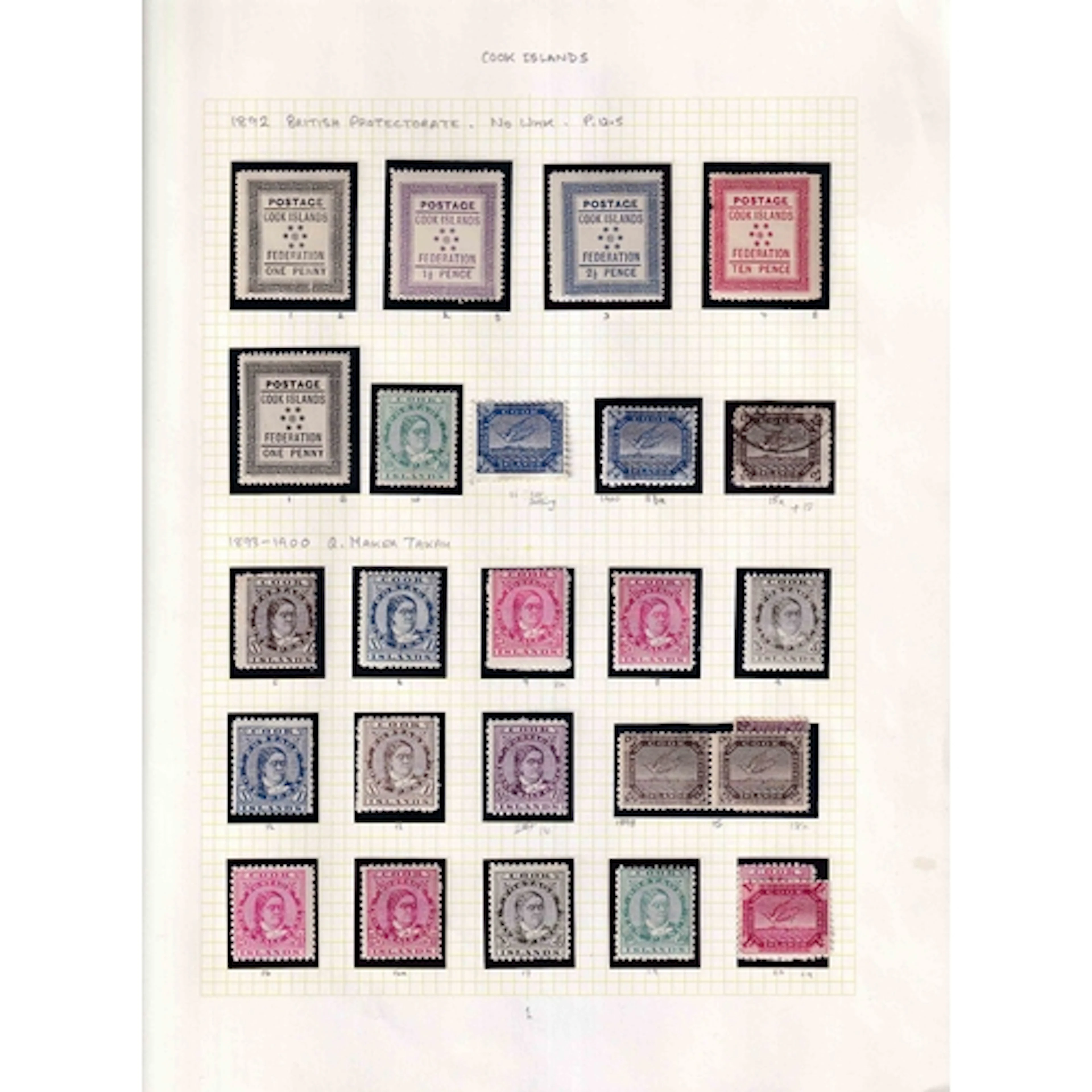 1892/1967 mint collection on pages with the 1892 set and use...