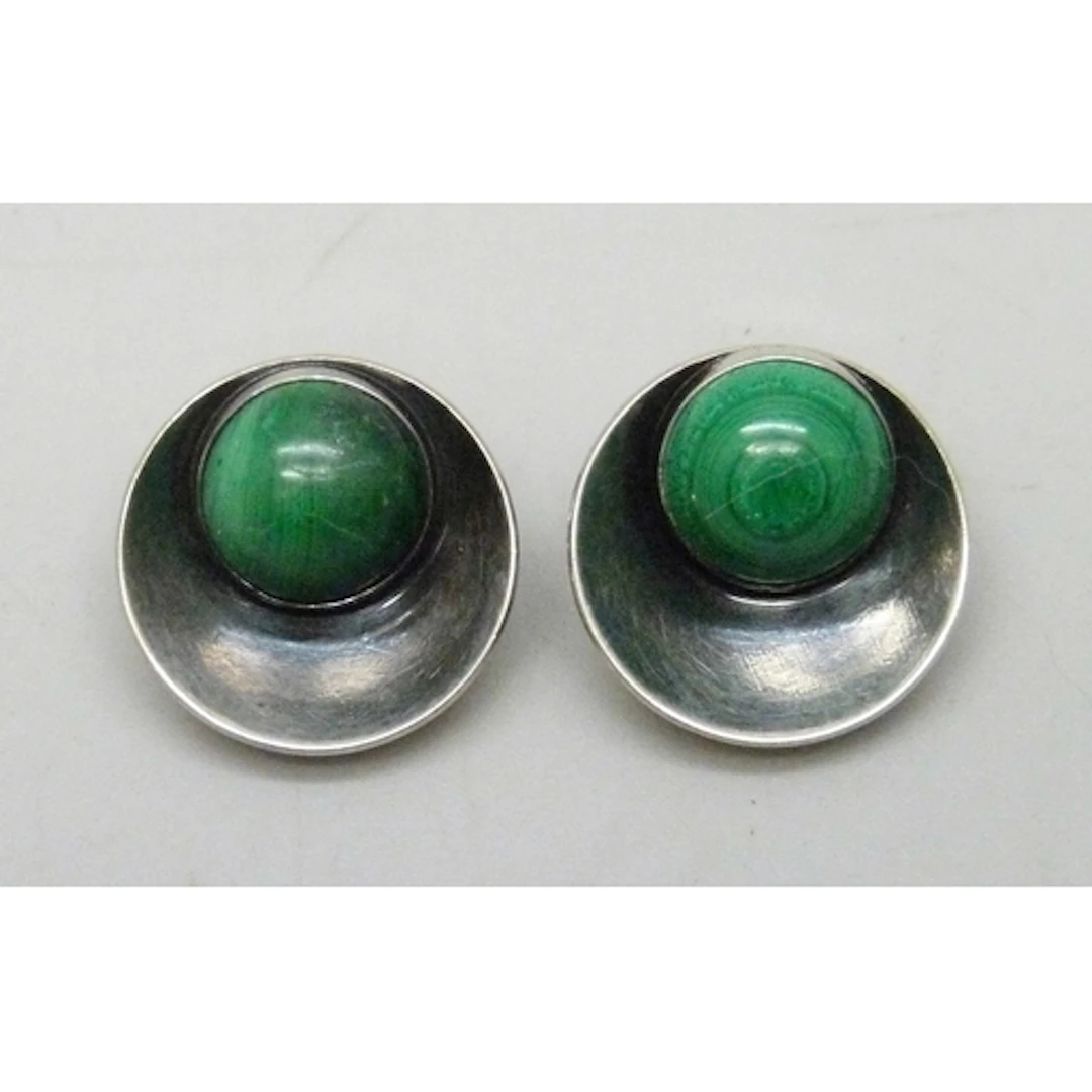 A pair of Norwegian silver clip on earrings by N.E. From, se...
