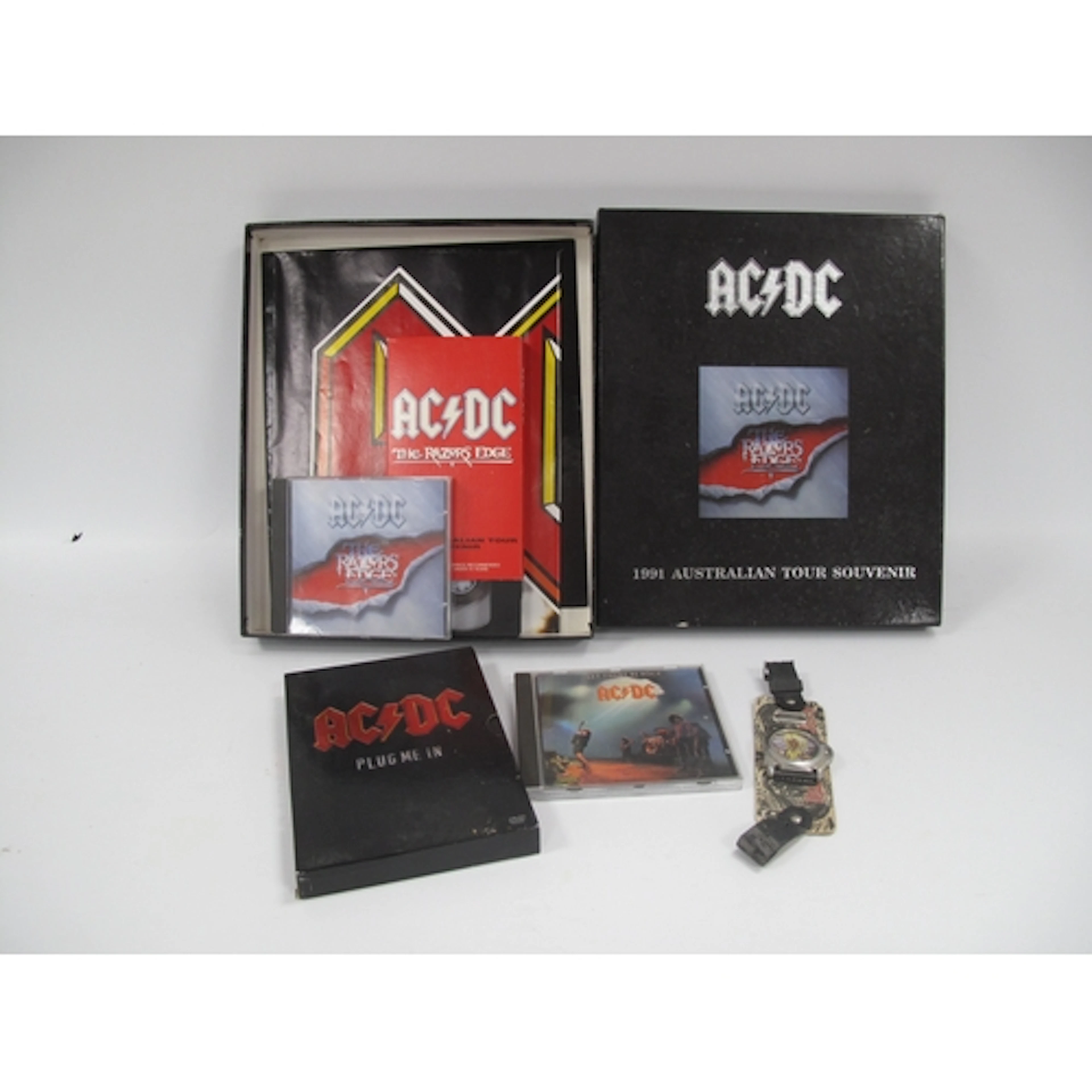 AC/DC- 'The Razor's Edge' Box Set, with VHS Tape, CD, Poster...