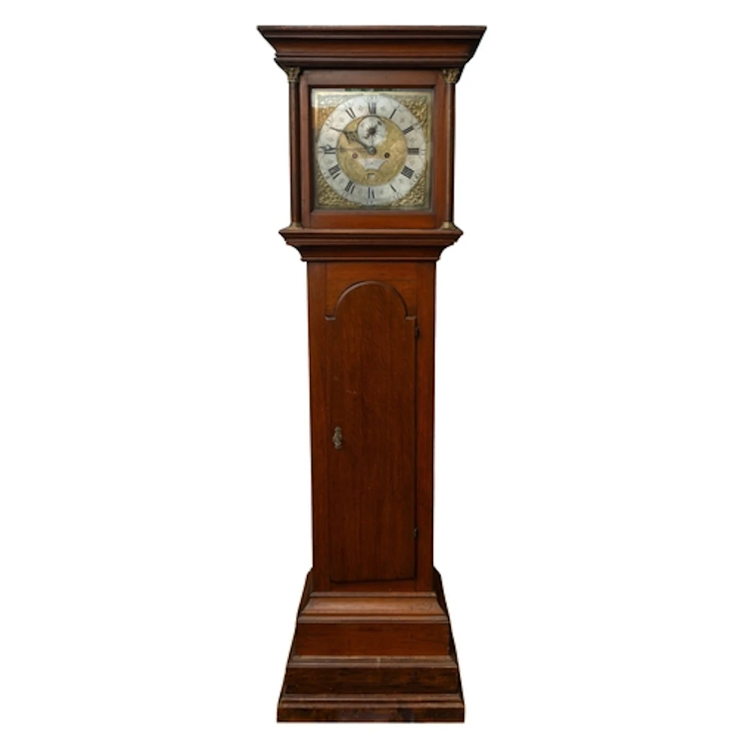 John Frost, Chichester an early Georgian oak longcase clock,...