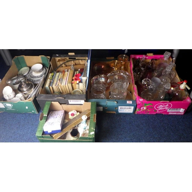A qty of glassware, ceramics & collectables (qty)