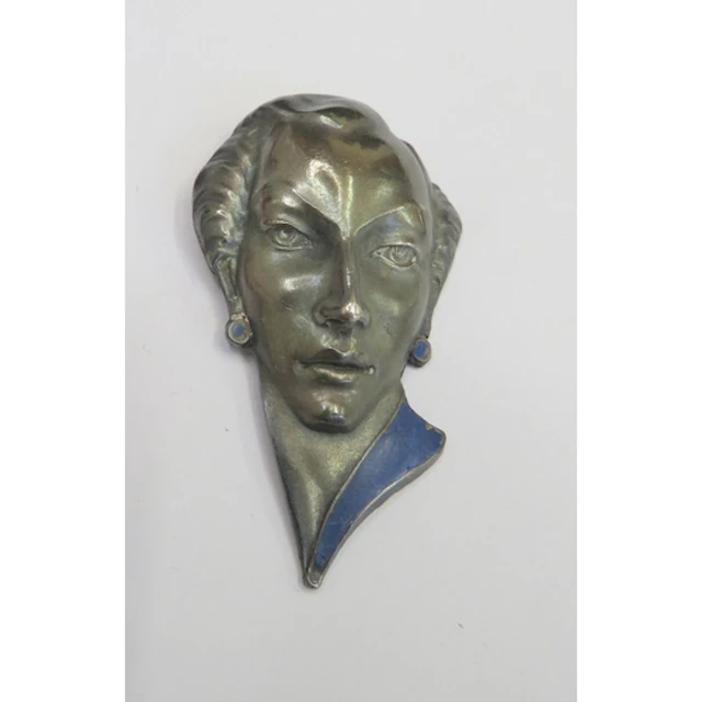 Art Deco Hallmarked Silver Brooch, in the form of a female b...