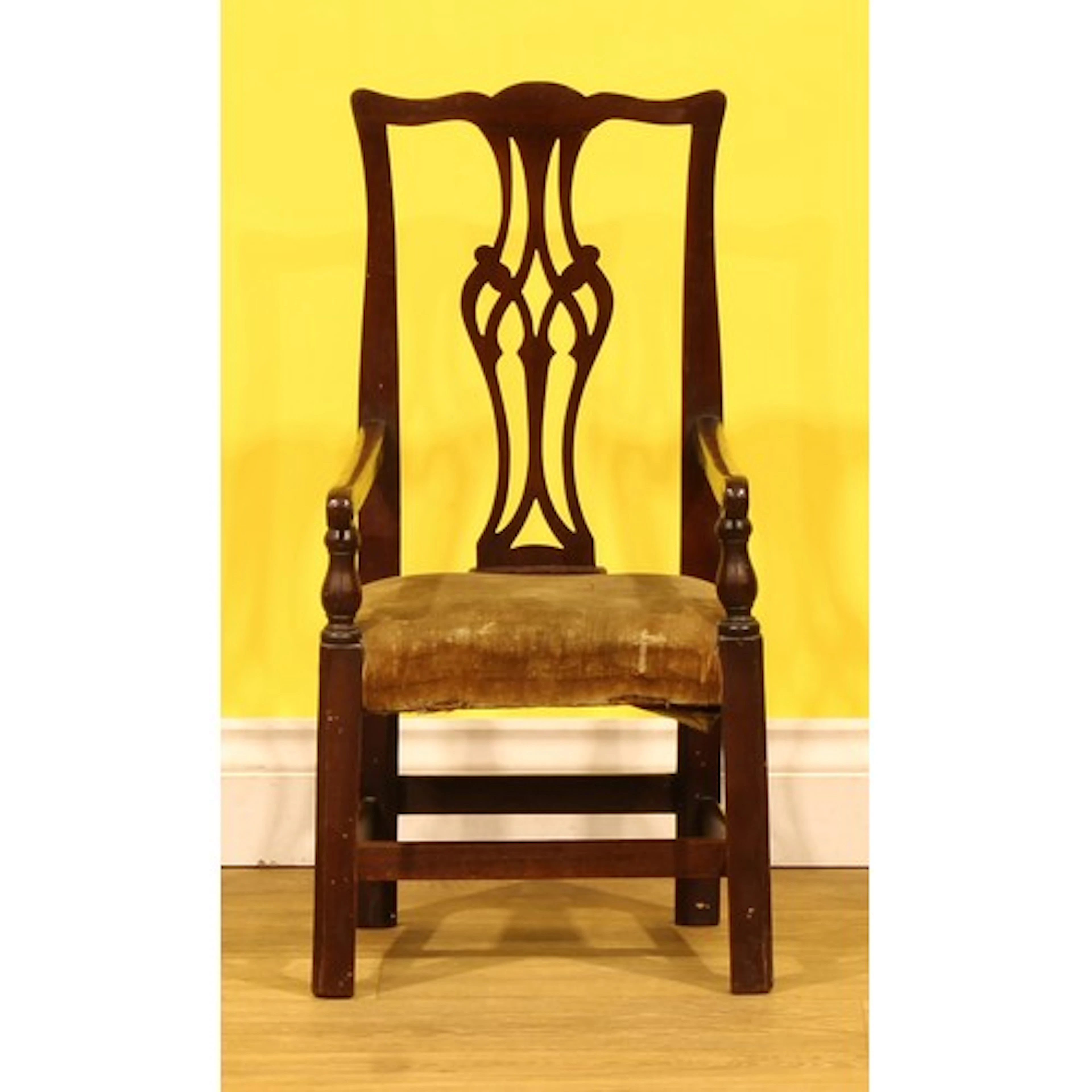 A George III provincial Chippendale mahogany child's elbow c...