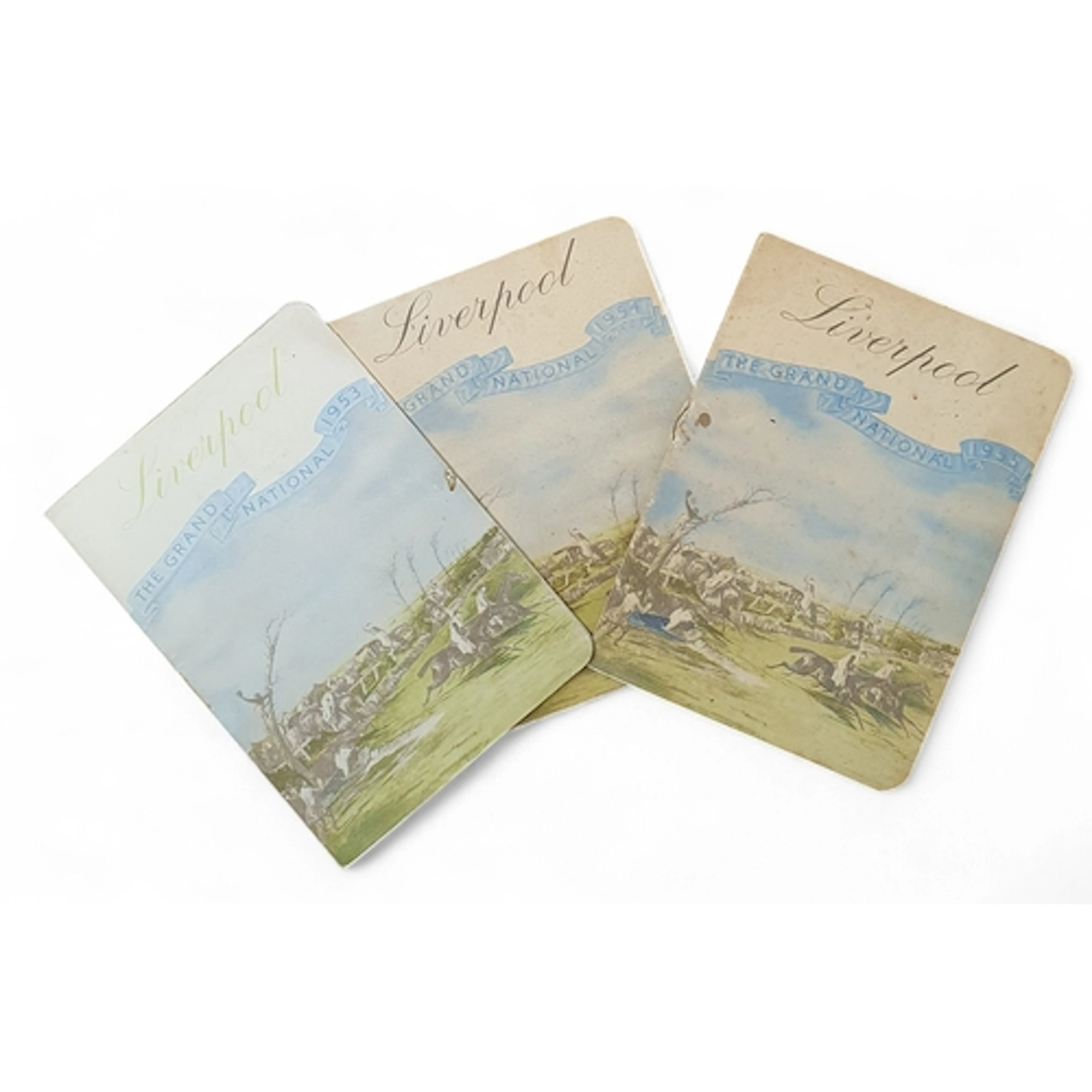 Three Liverpool Grand National Race Cards, 1953 where Early ...