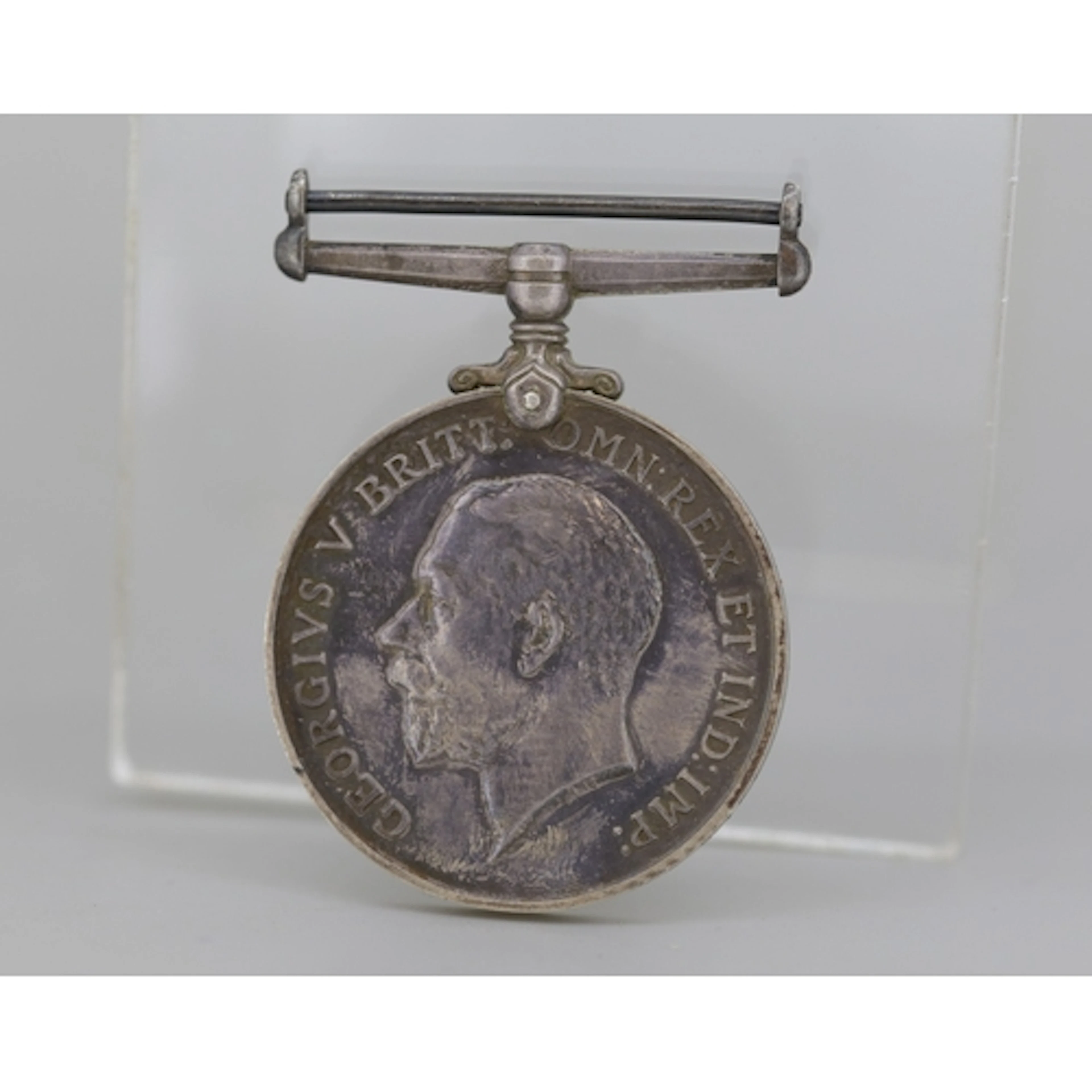 Silver British WWI Medal, King Geroge V, Rim 125898 GNR. L. ...