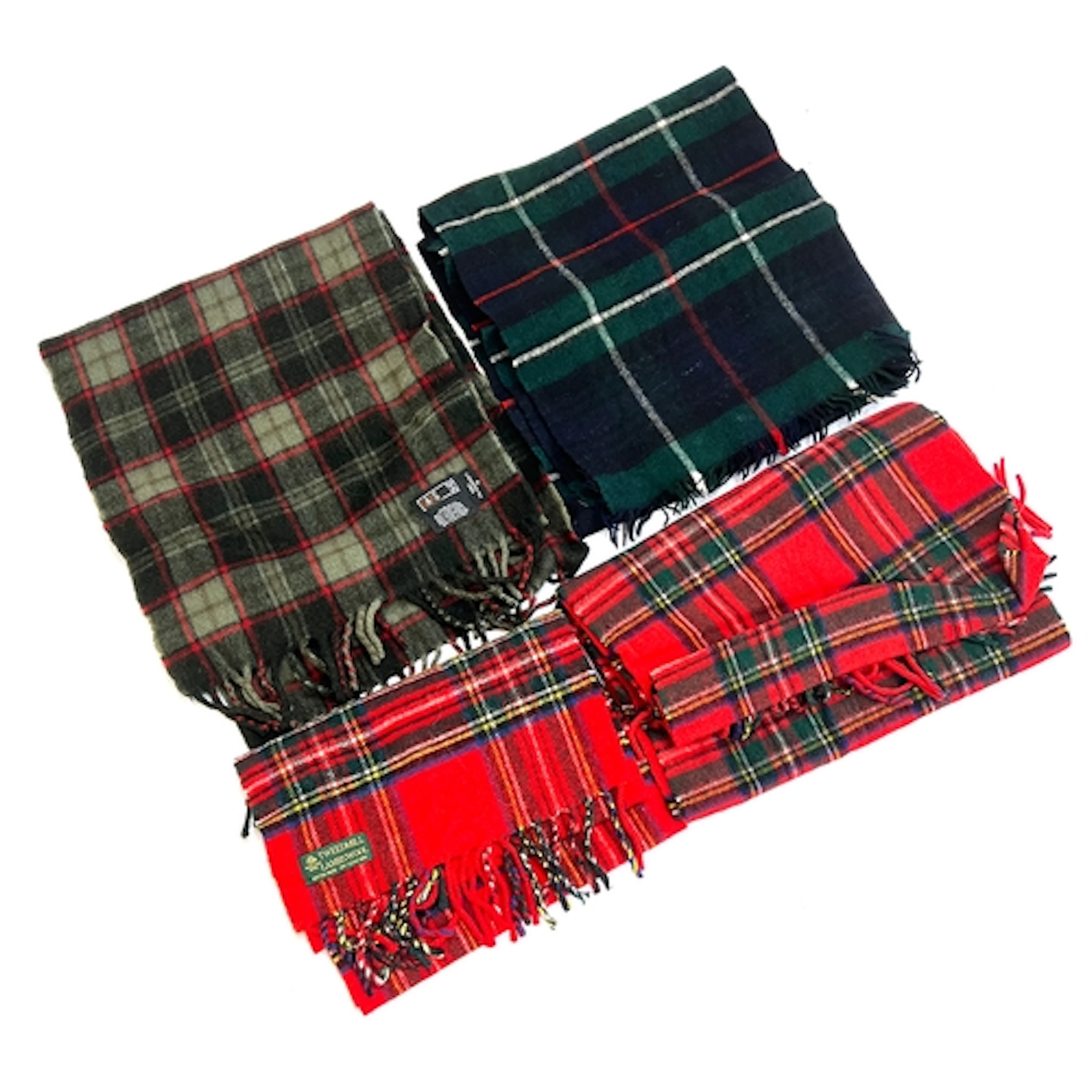 A Daks for S Simpson Plc pure wool check scarf; together wit...