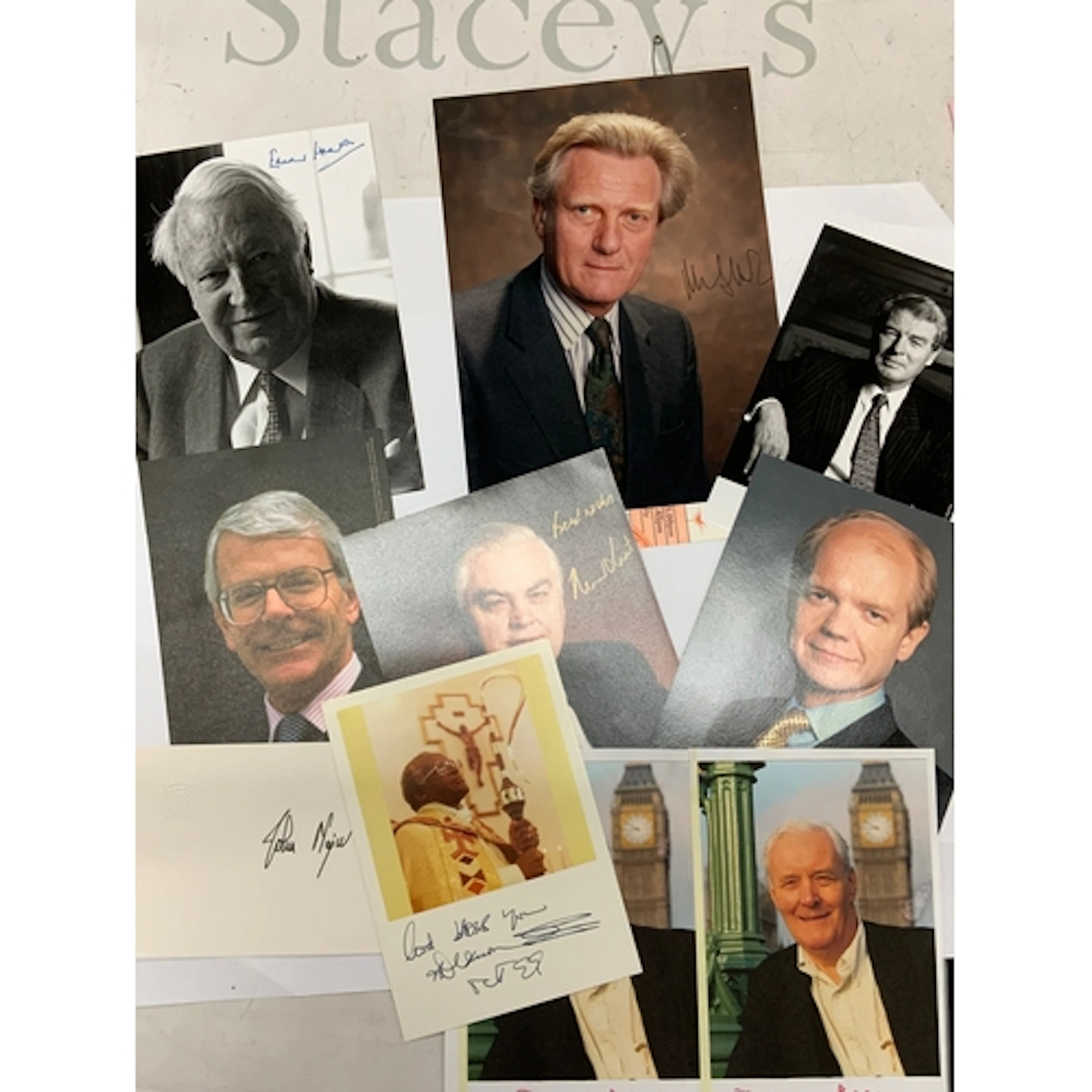 A collection of political autographs, signed photos, some le...