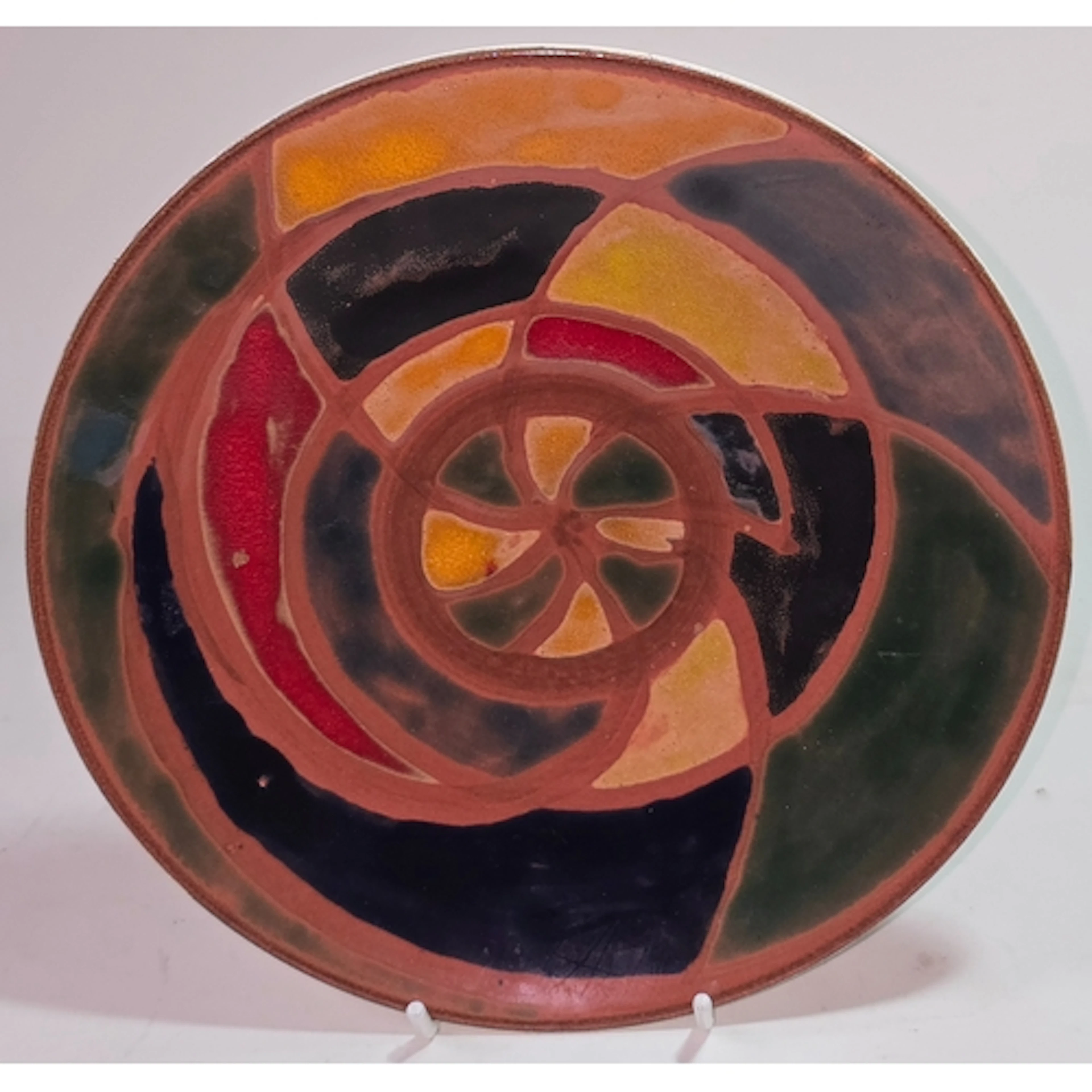 Poole Pottery studio 8" plate. mark no 46,1964-1966