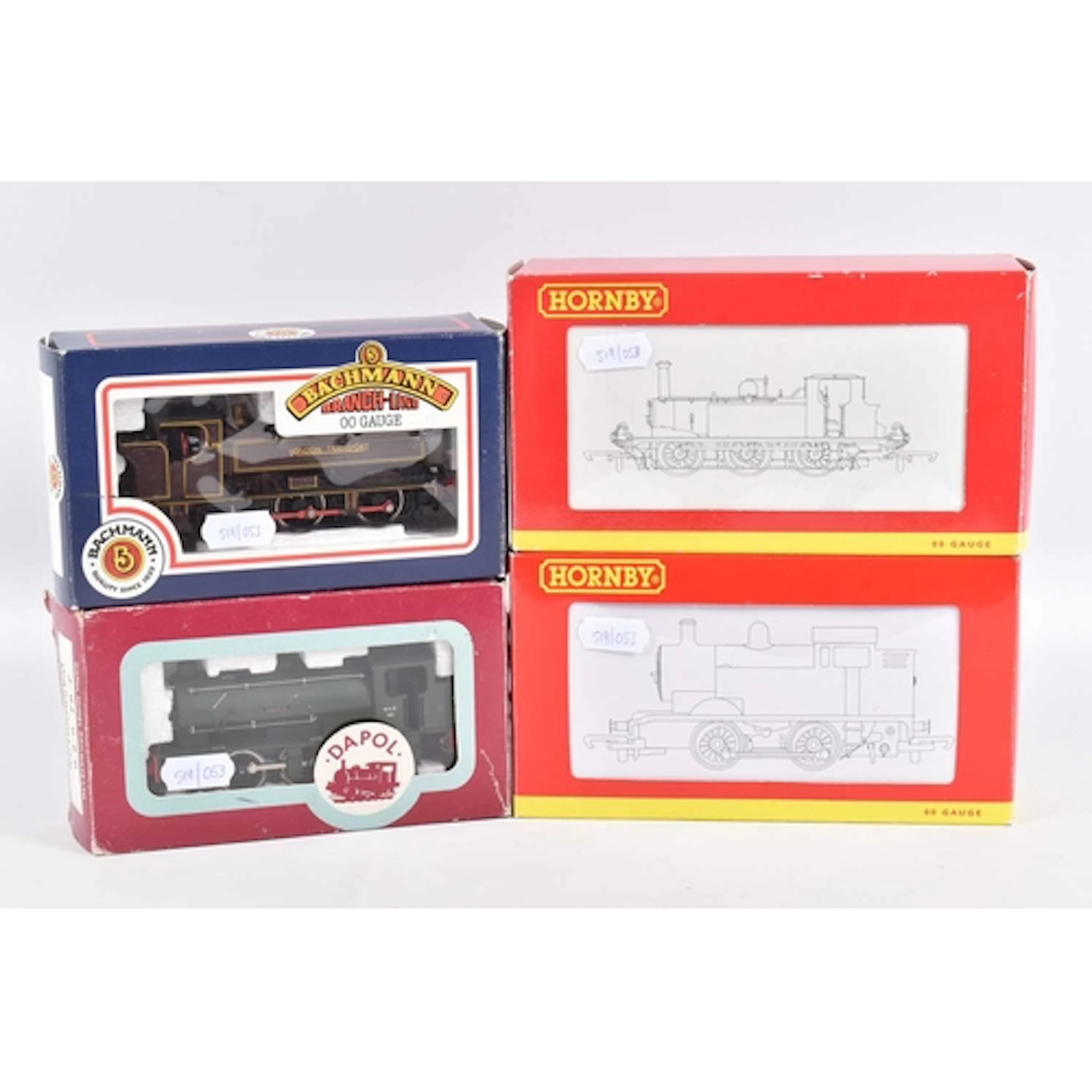 FOUR BOXED OO GAUGE TANK LOCOMOTIVES, Bachmann ex G.W.R. cla...